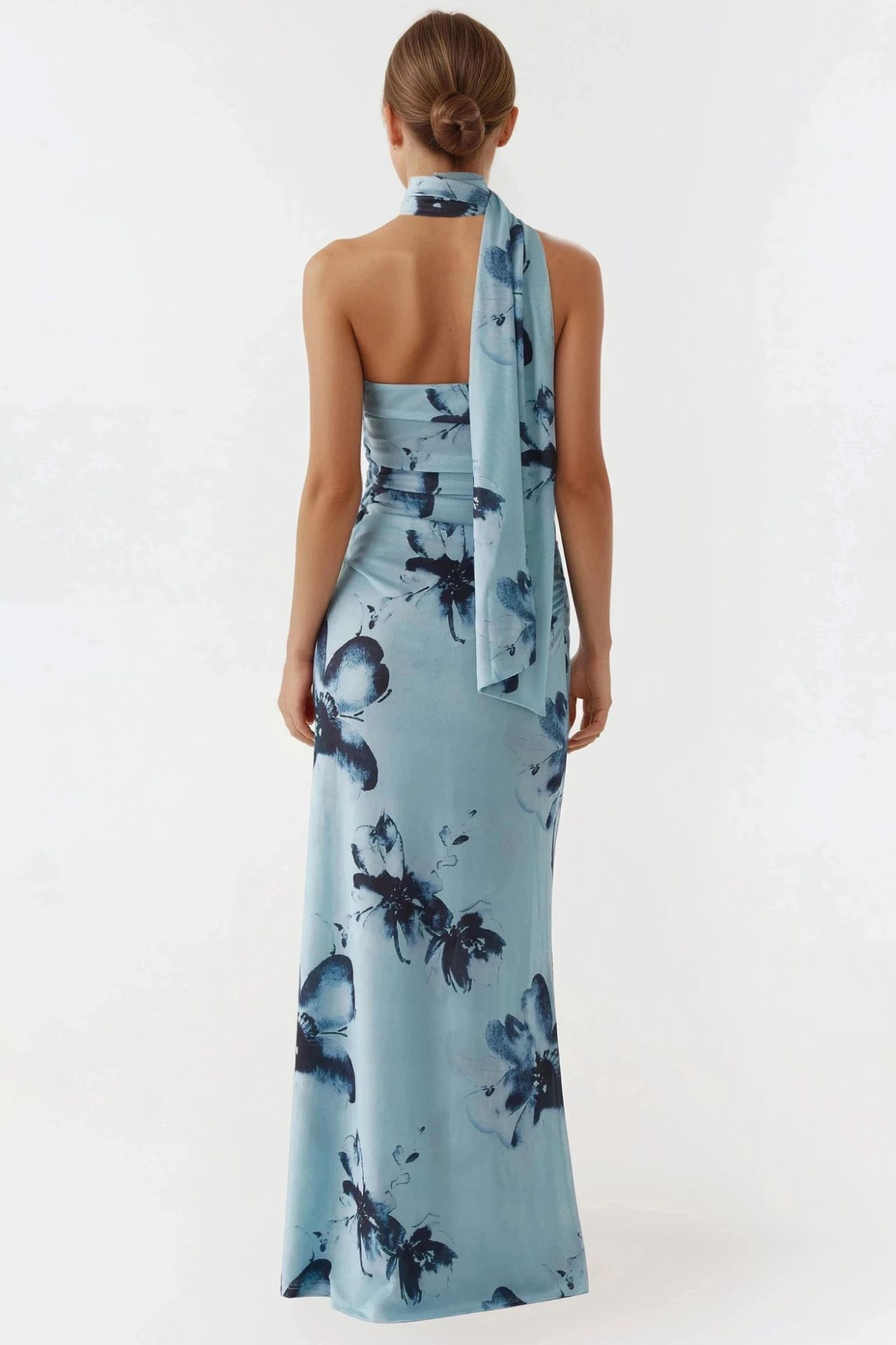 Strapless Printed Bodycon Maxi Dress 6
