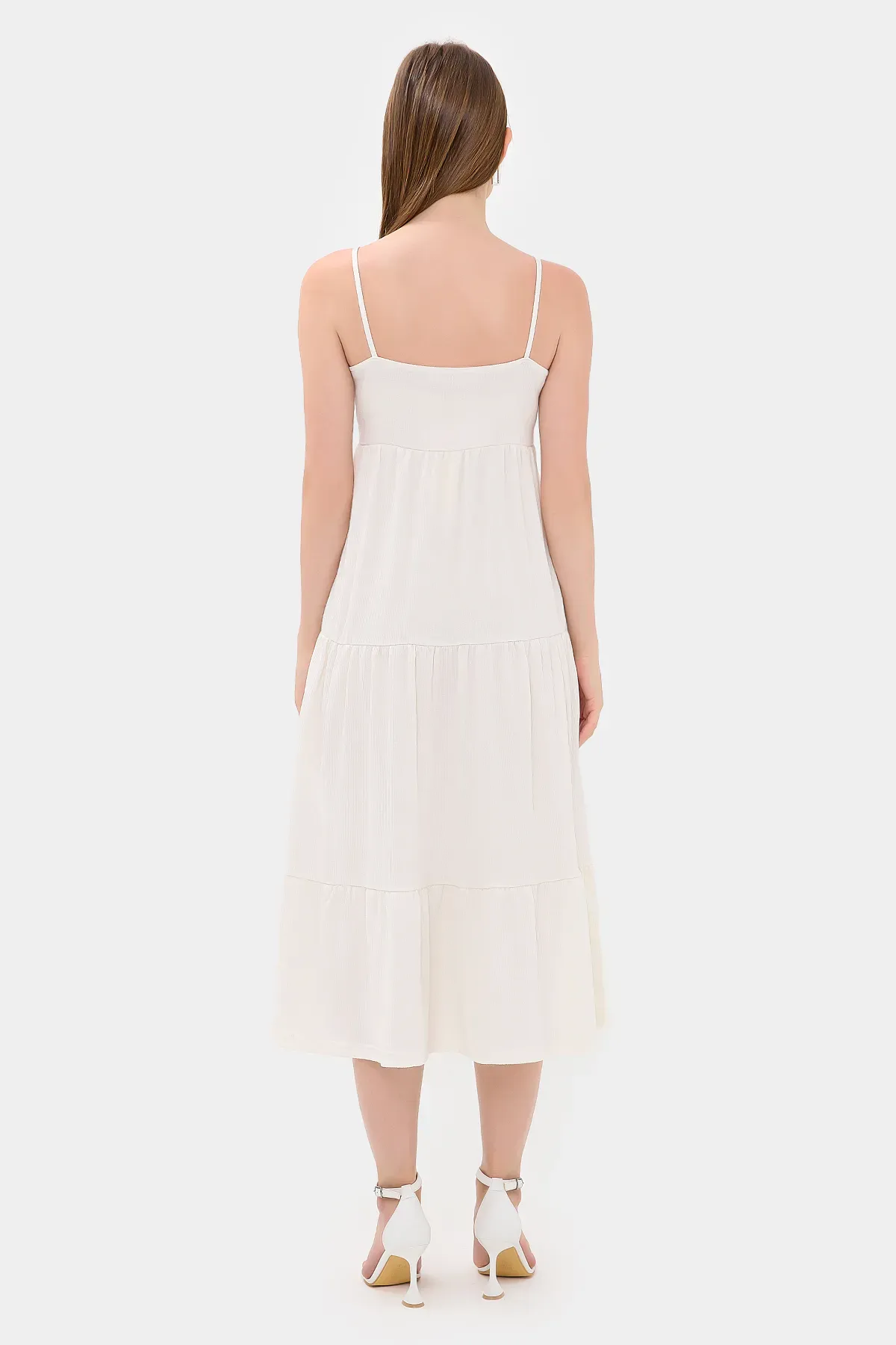 Spaghetti Strap Tiered Midi Dress 4
