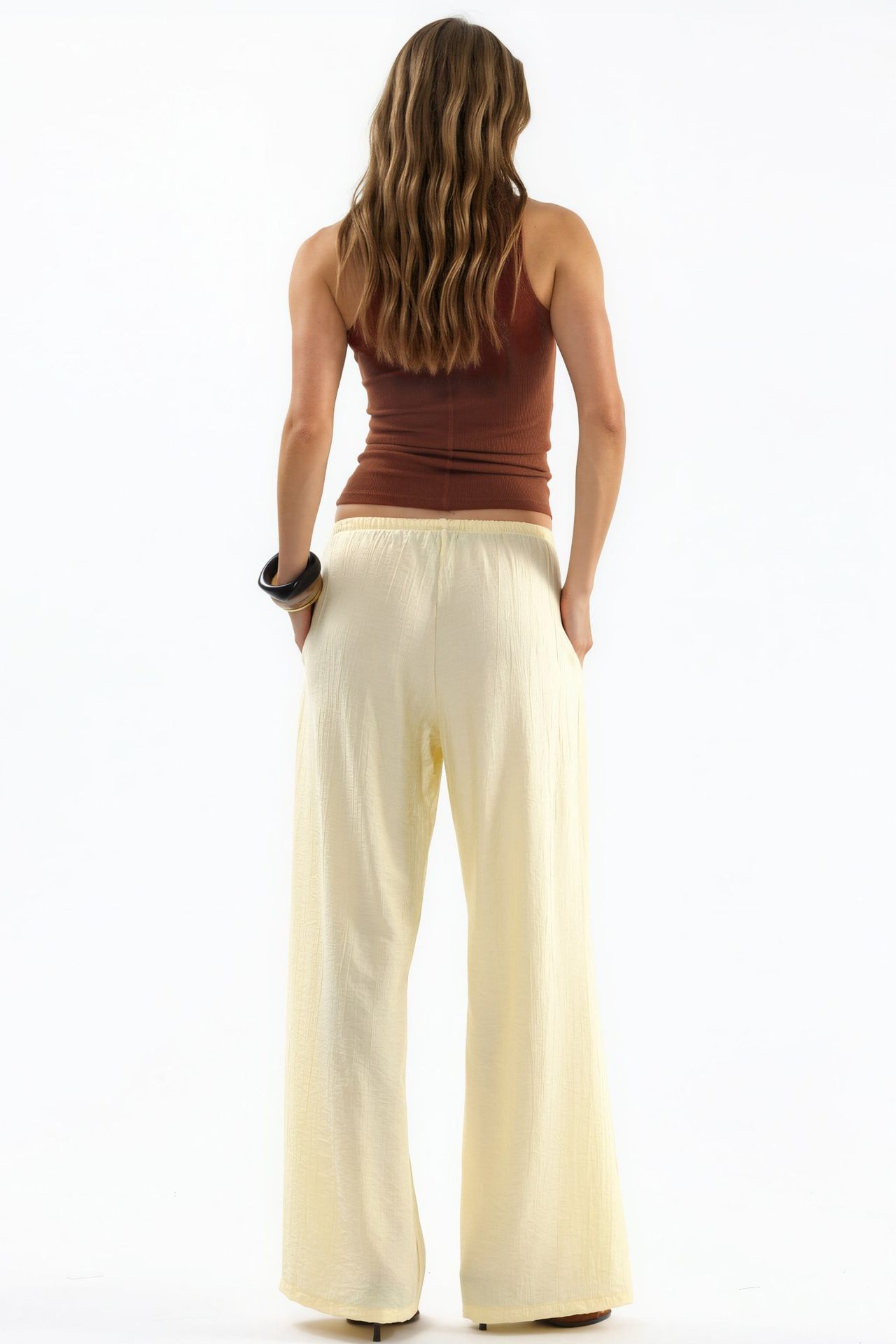 BUSEM Women's Wide-Leg Woven Trousers 2