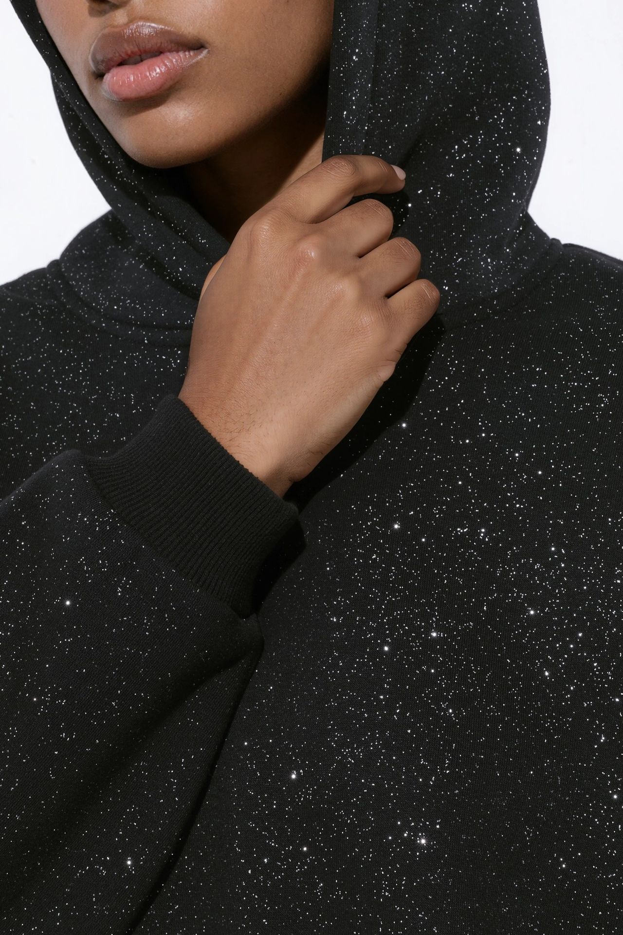 Glitter Hooded Sweatshirt