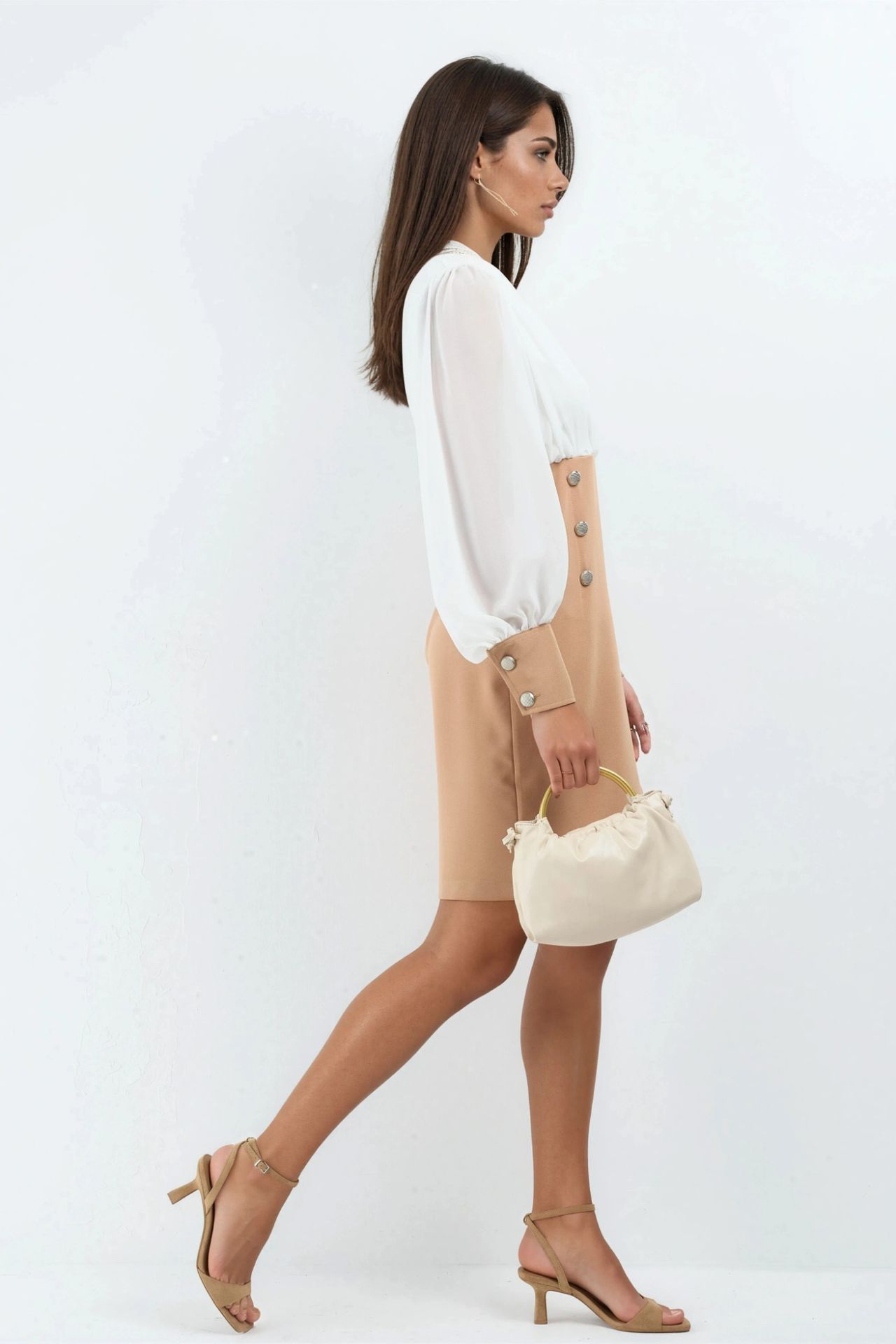 MSN V-neck Color Blocked Mini Dress 2
