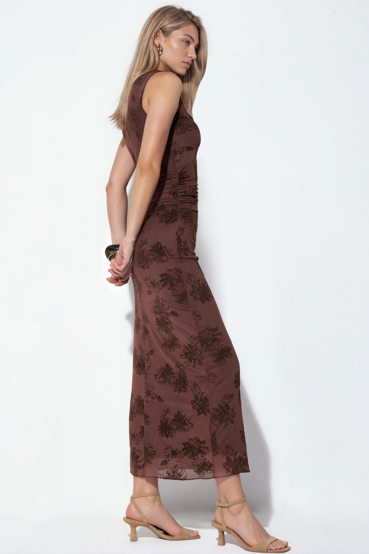 Square Neck Tulle Midi Dress 5