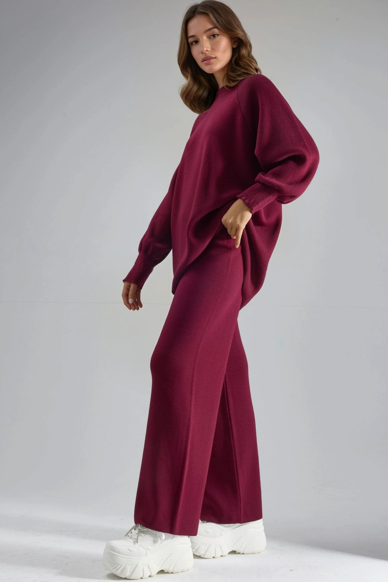 MY FASHION Loose Fit Sweater & Pants Knit Co-ord Set 3