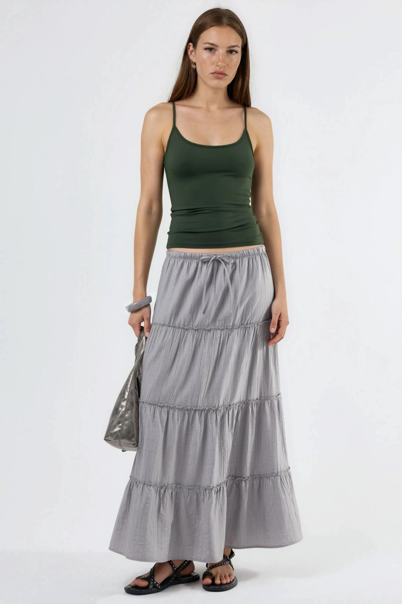 BUSEM Fitted U Collar Knitted Tank Top 2