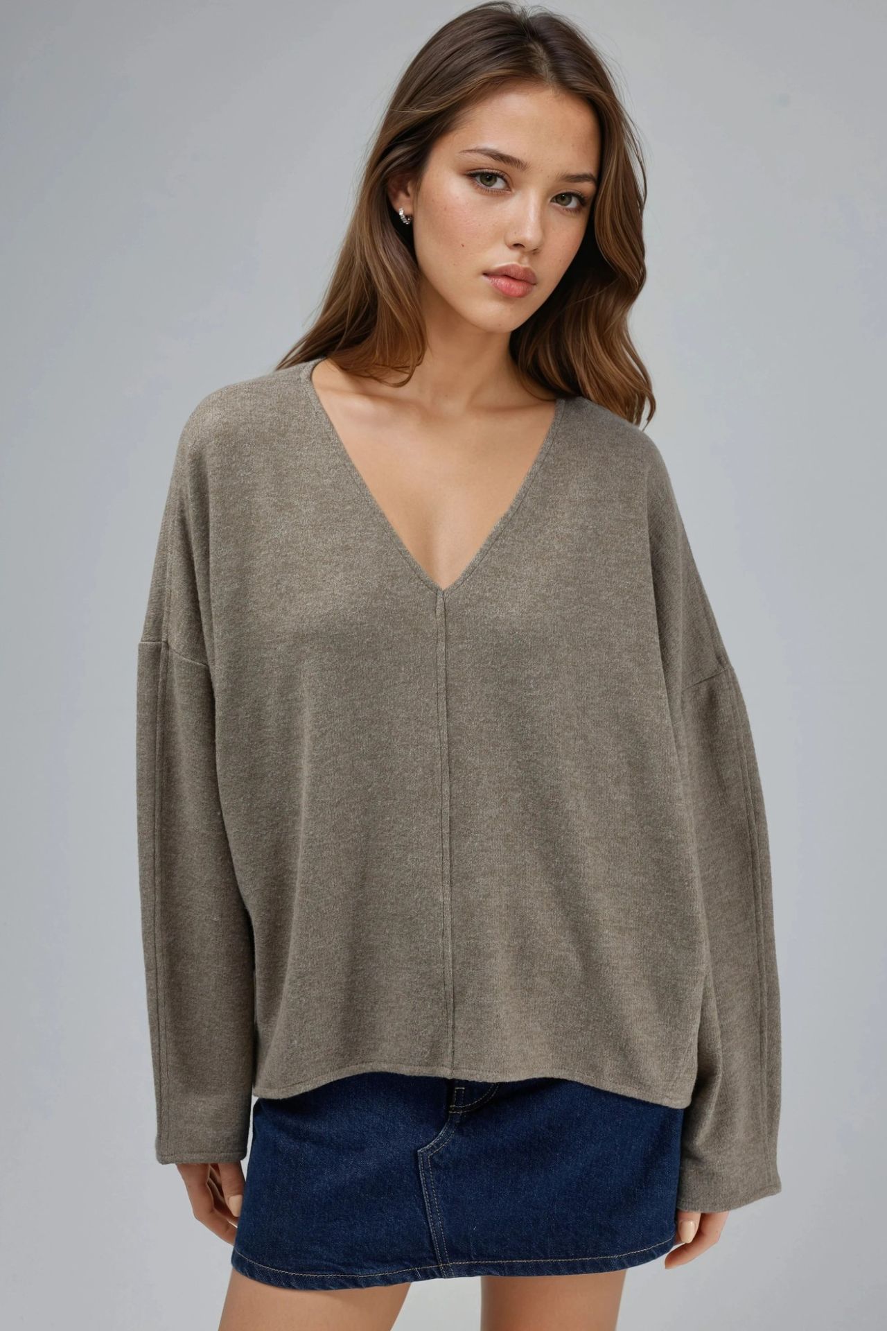 BUSEM V-Neck Long Sleeve Blouse 1