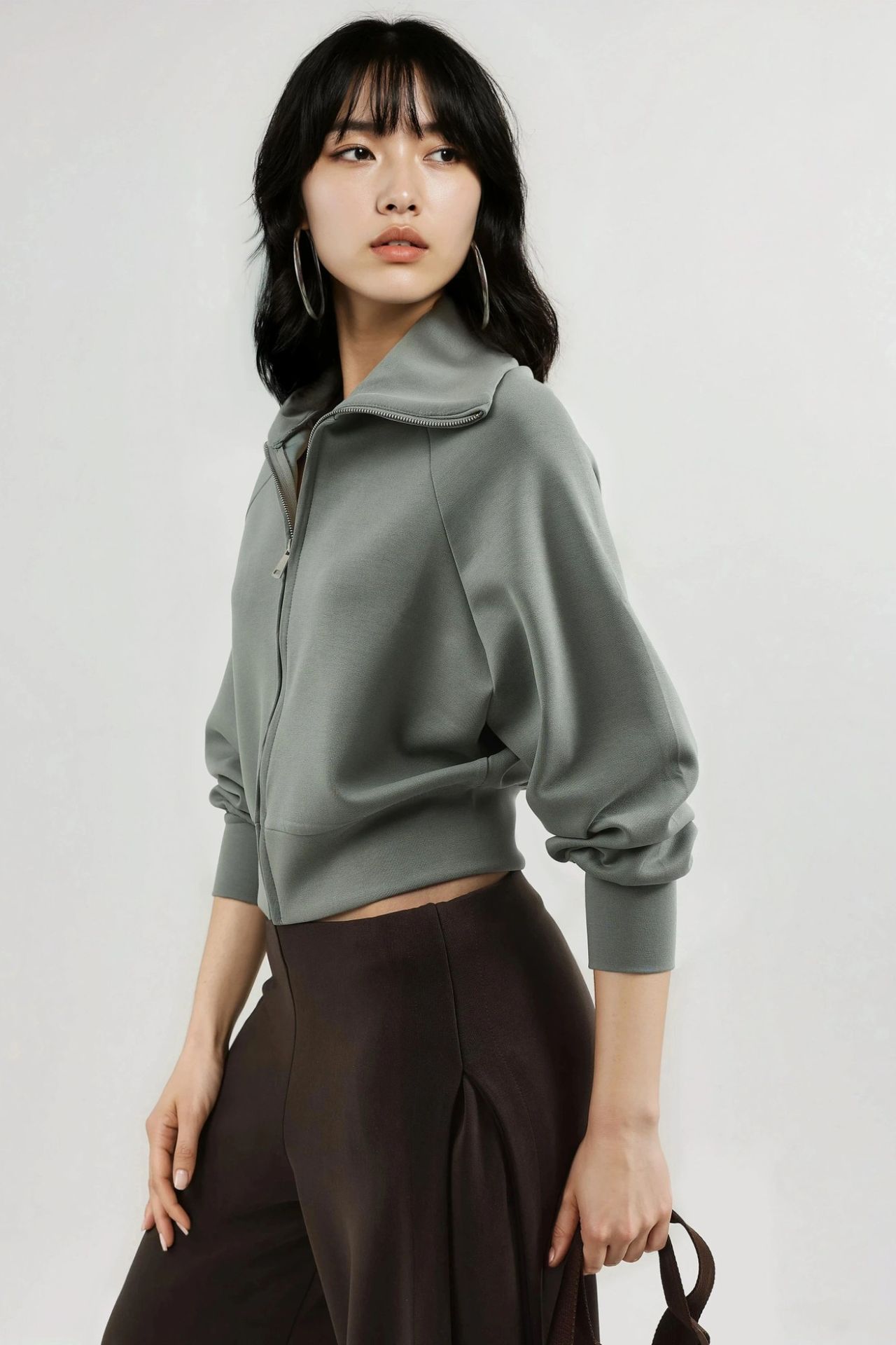 BUSEM Relaxed Fit Zippered Sweatshirt 4