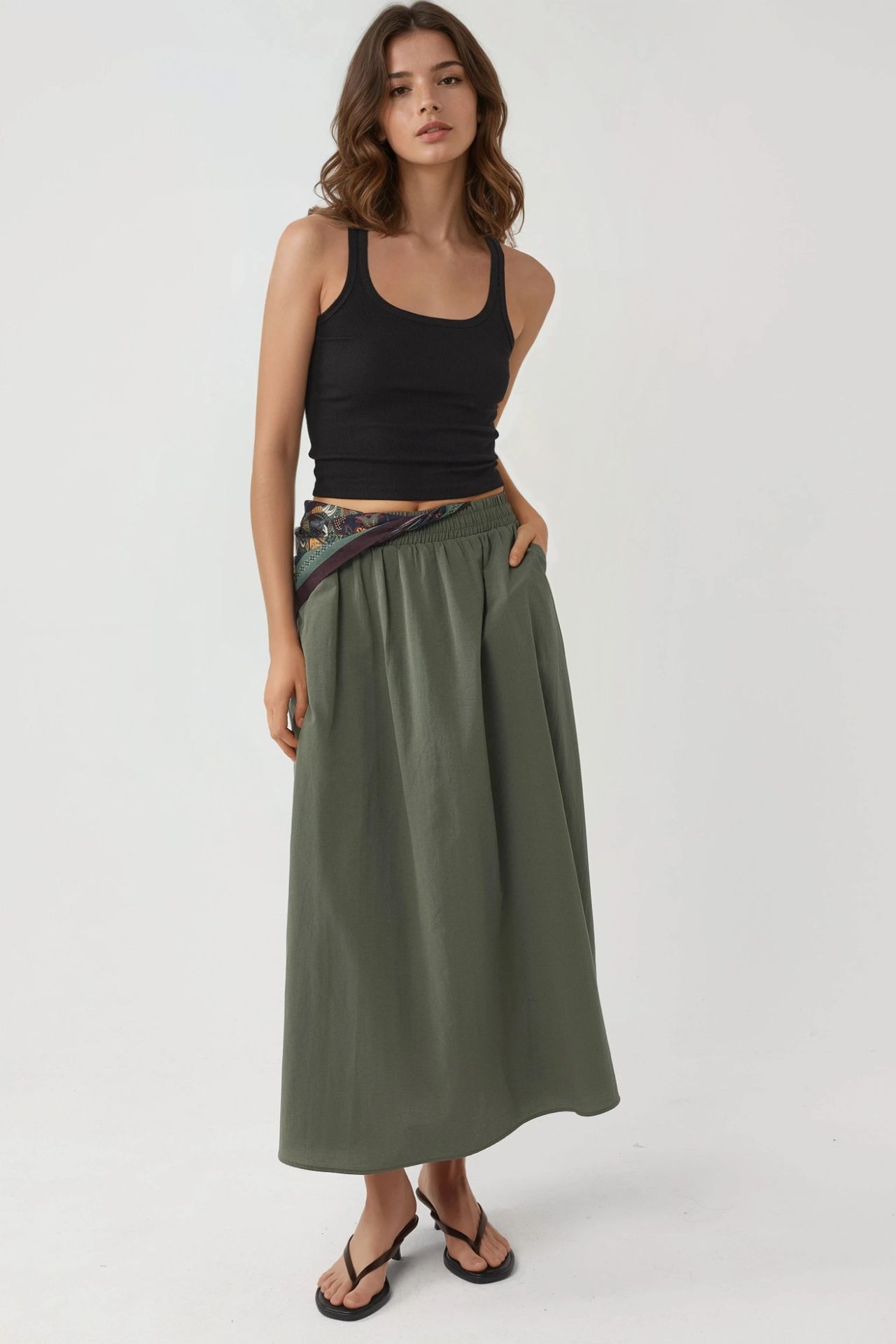 BUSEM Fitted U Collar Knitted Tank Top 6
