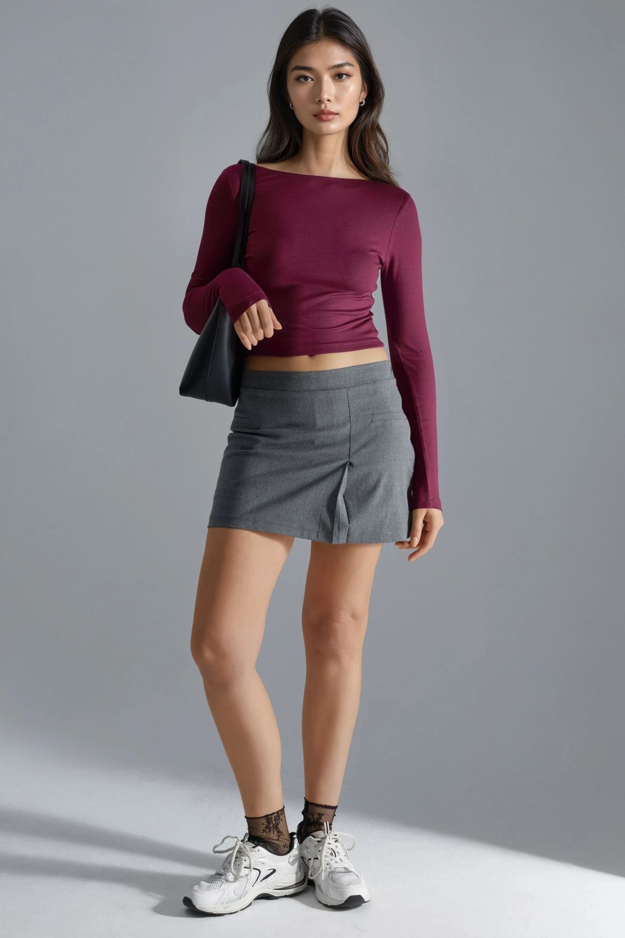 BUSEM Slim Fit Cropped Blouse with Back Cut-Out 7