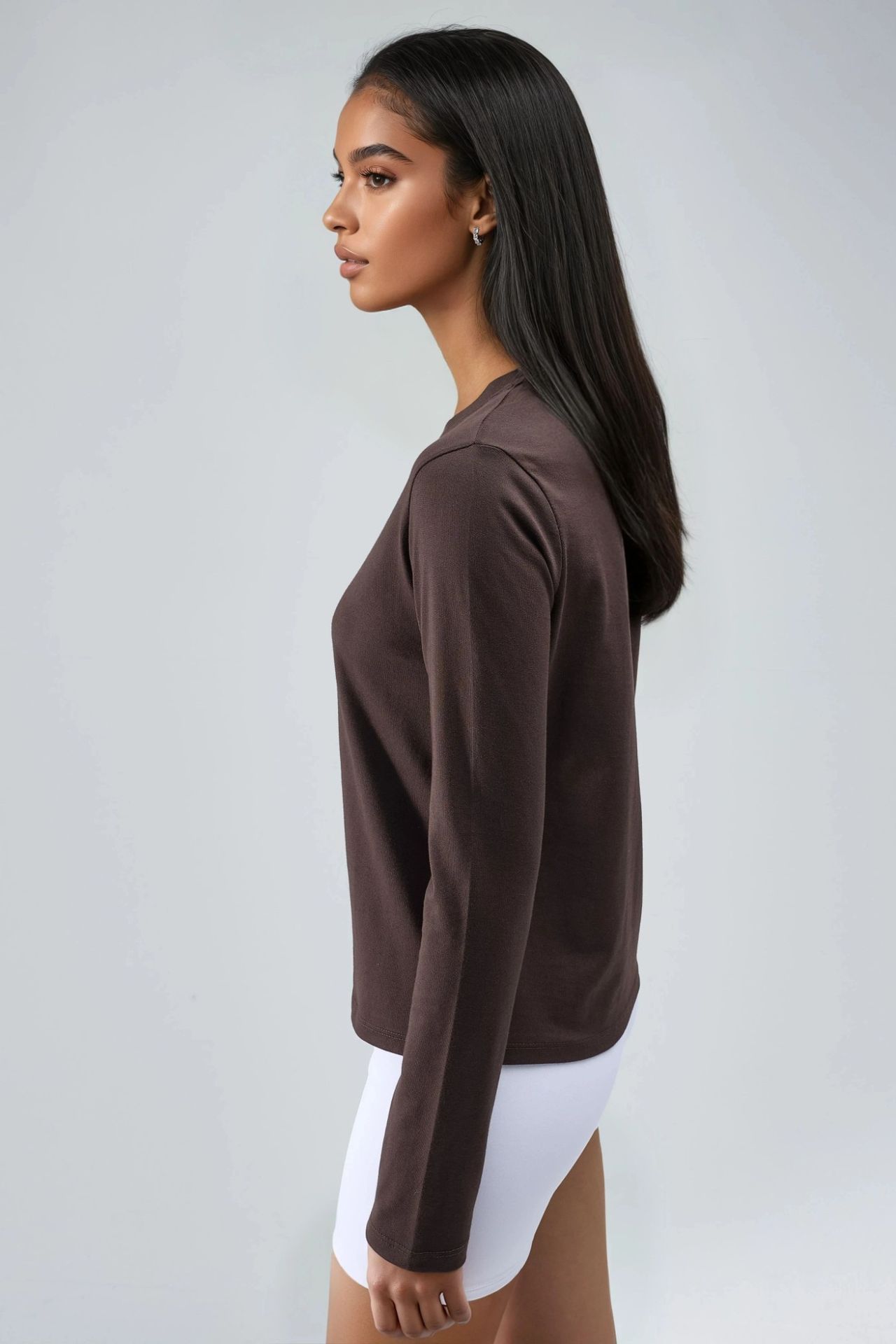 BUSEM Long Sleeve Crew Neck Basic Blouse 5