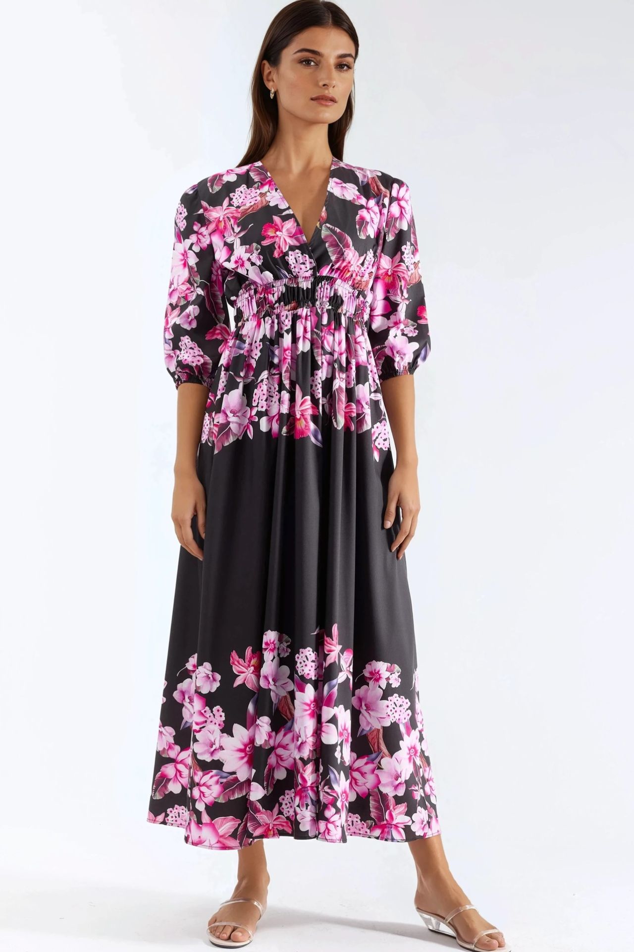 MSN Floral V-neck Maxi Dress 7