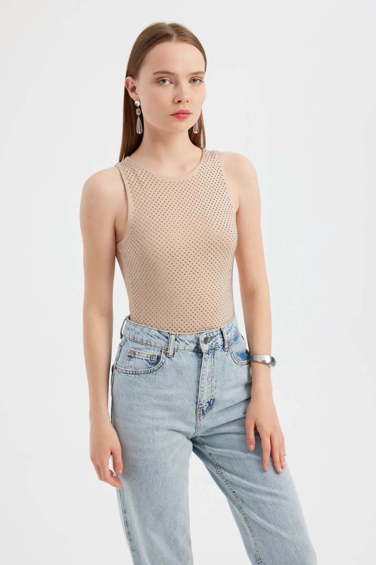 Diamente Round Neck Bodysuit