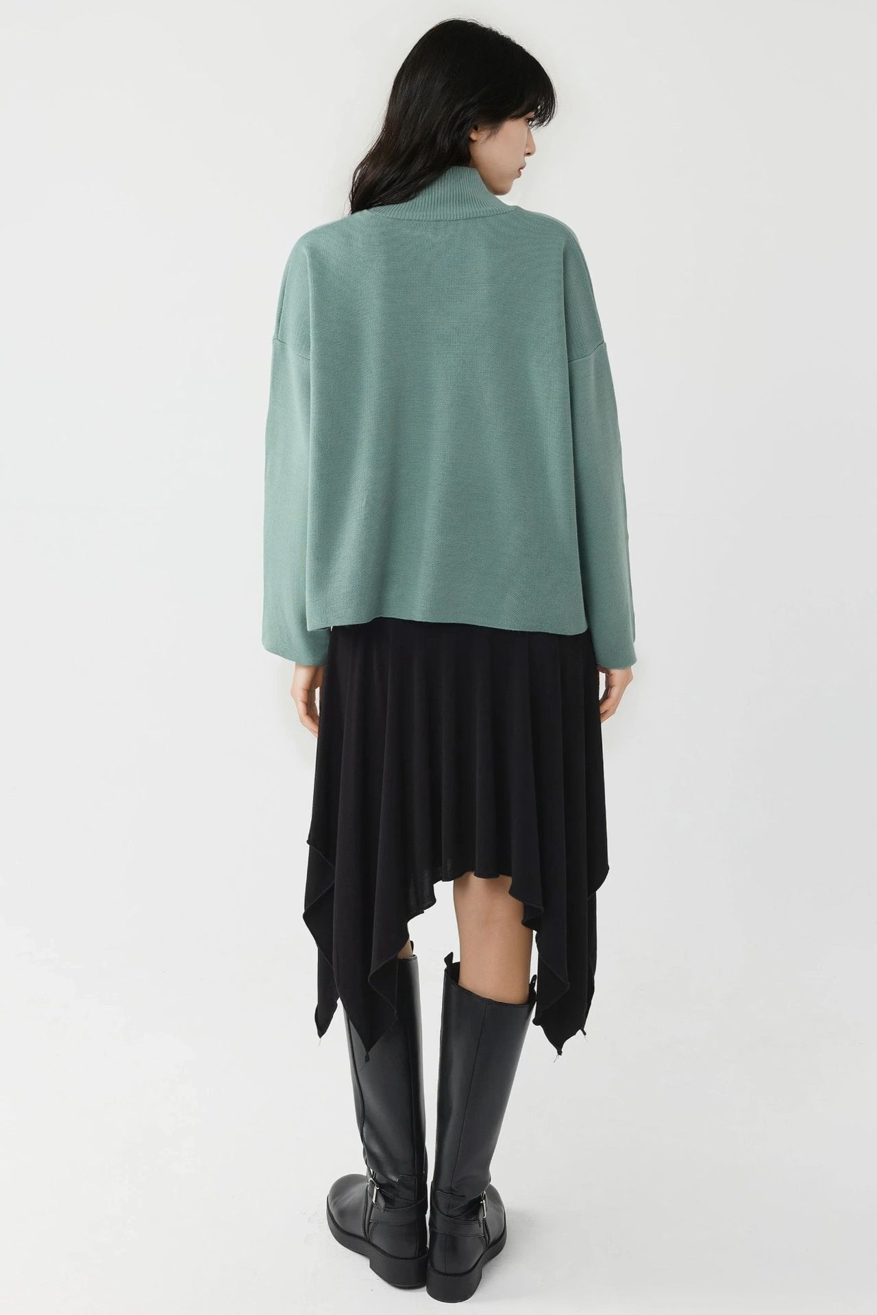 MY FASHION Oversized Half Turtleneck Knit Sweater 3
