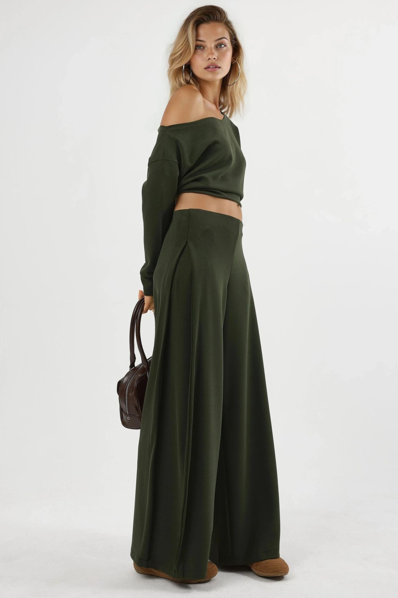 BUSEM Wide Leg Pleated Pants 4