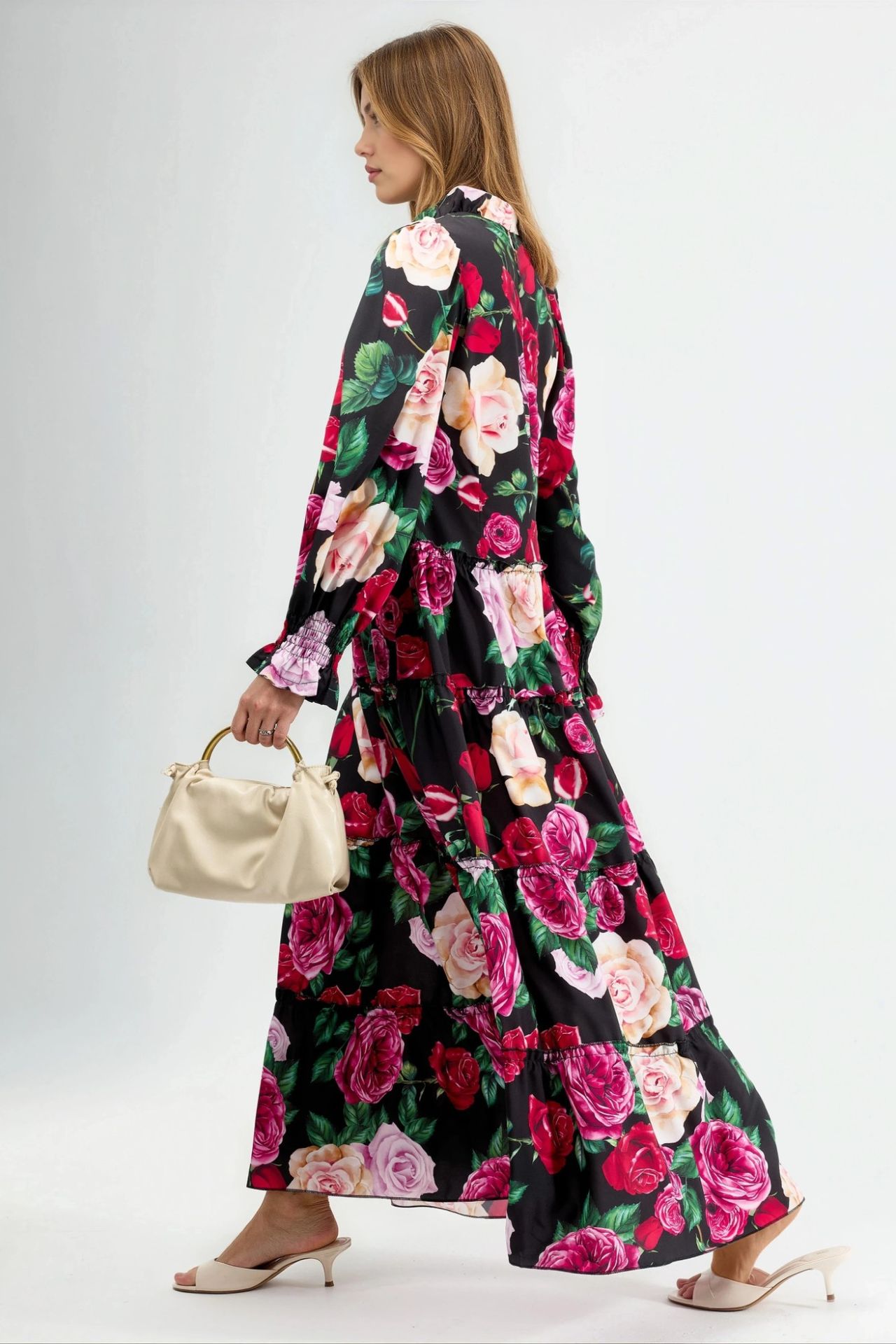 MSN Floral Crew Neck Maxi Dress 2