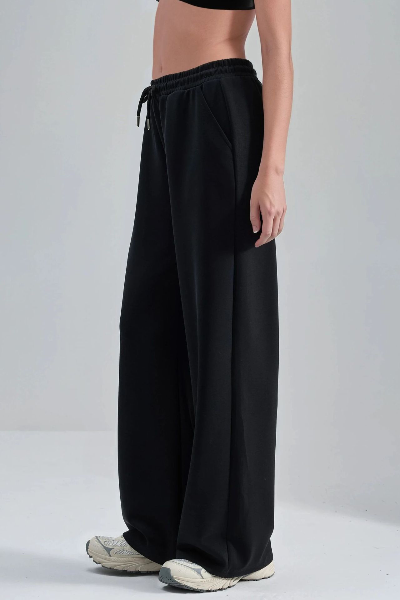 BUSEM Mid Waist Wide Leg Modal Pants 2