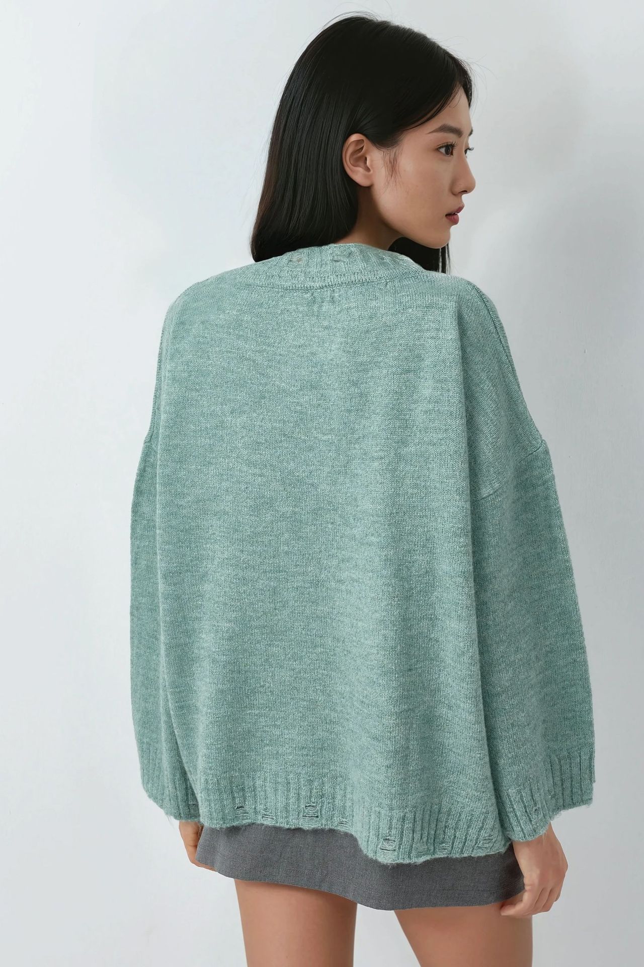 MY FASHION Bisiklet Yakalı Oversize Triko Kazak 2