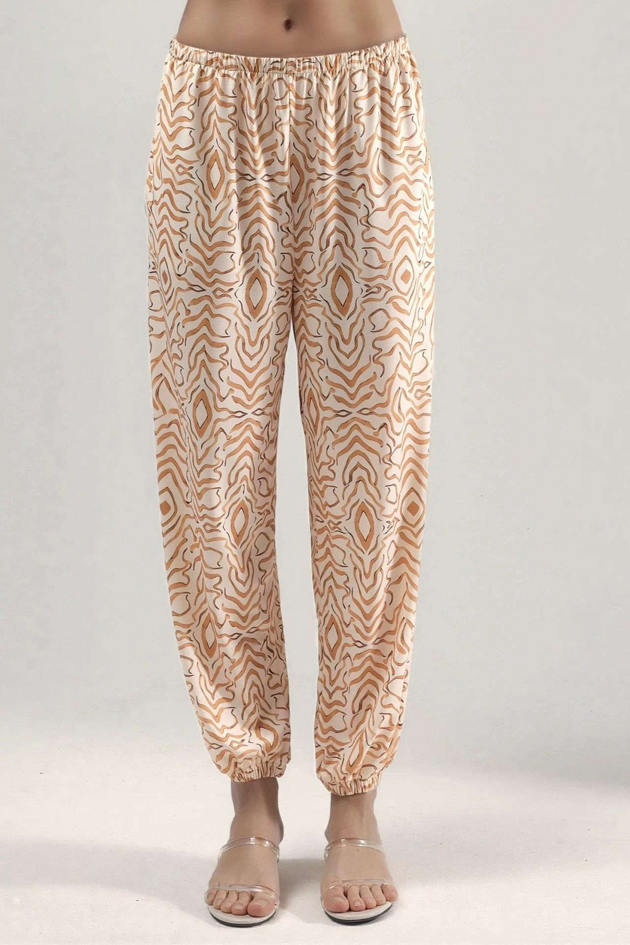 Zebra Print Low Waist Jogger Pants 7