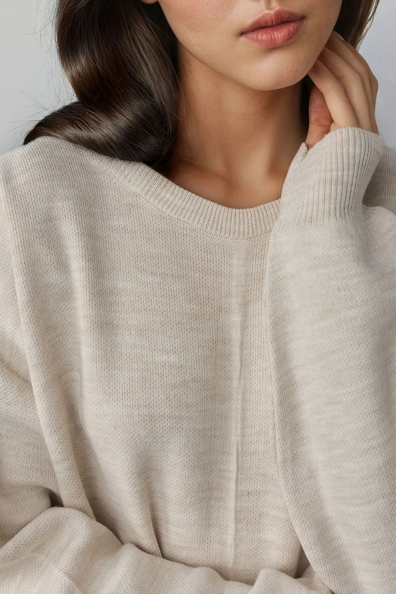 MY FASHION Textured Ribbed Long Knit Dress with Slit Detail 5
