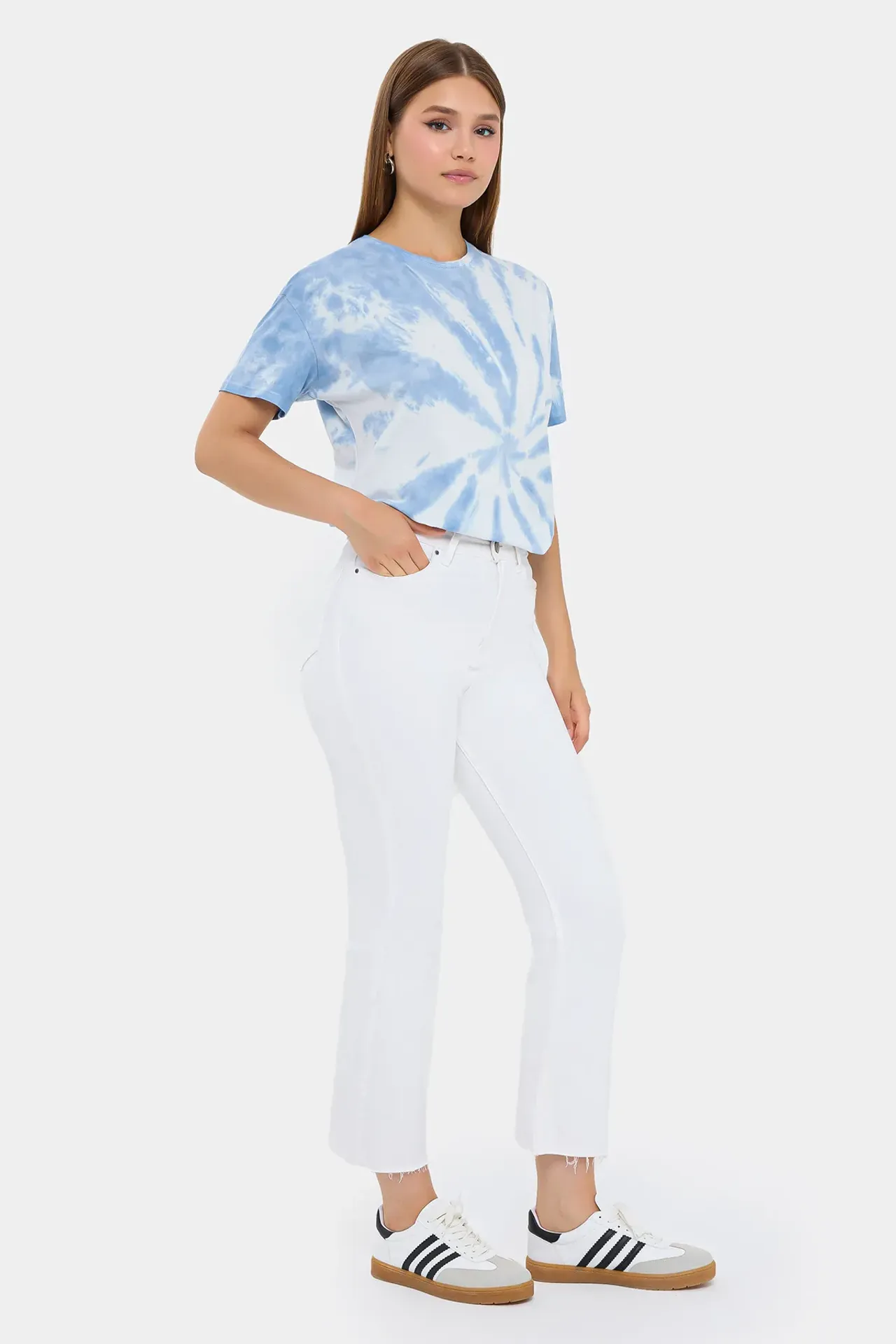 Relaxed Fit Acid-Washed Cotton T-Shirt