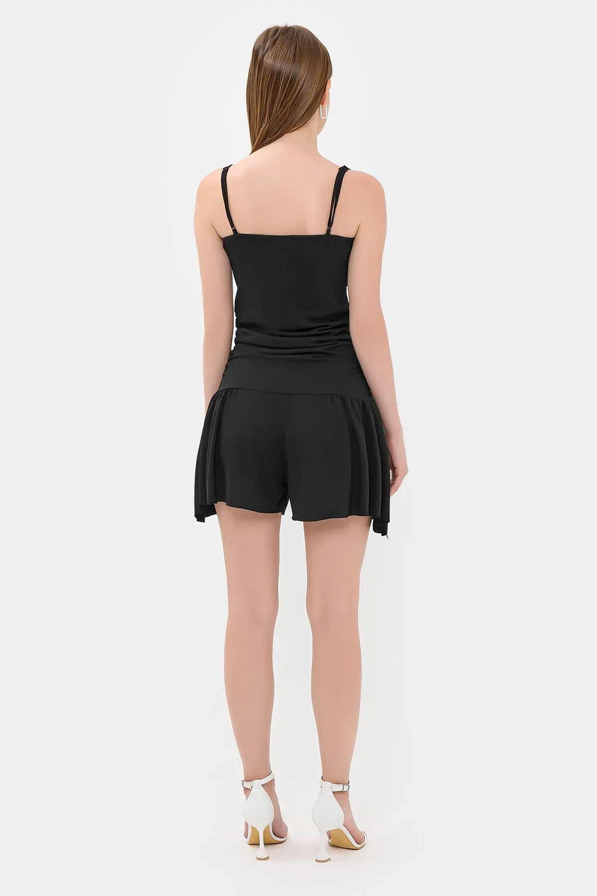 Ruched Spaghetti-Strap Woven Jumpsuit 4