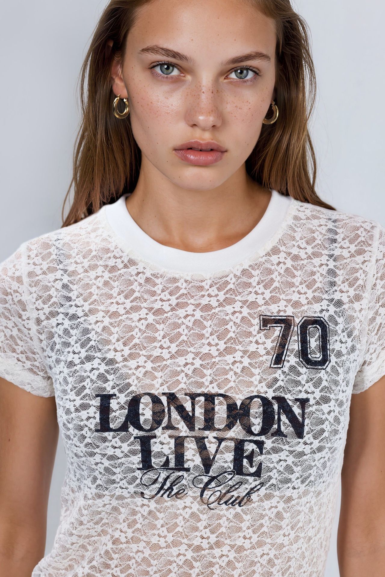 BUSEM Lace Printed Crew Neck T-Shirt 3