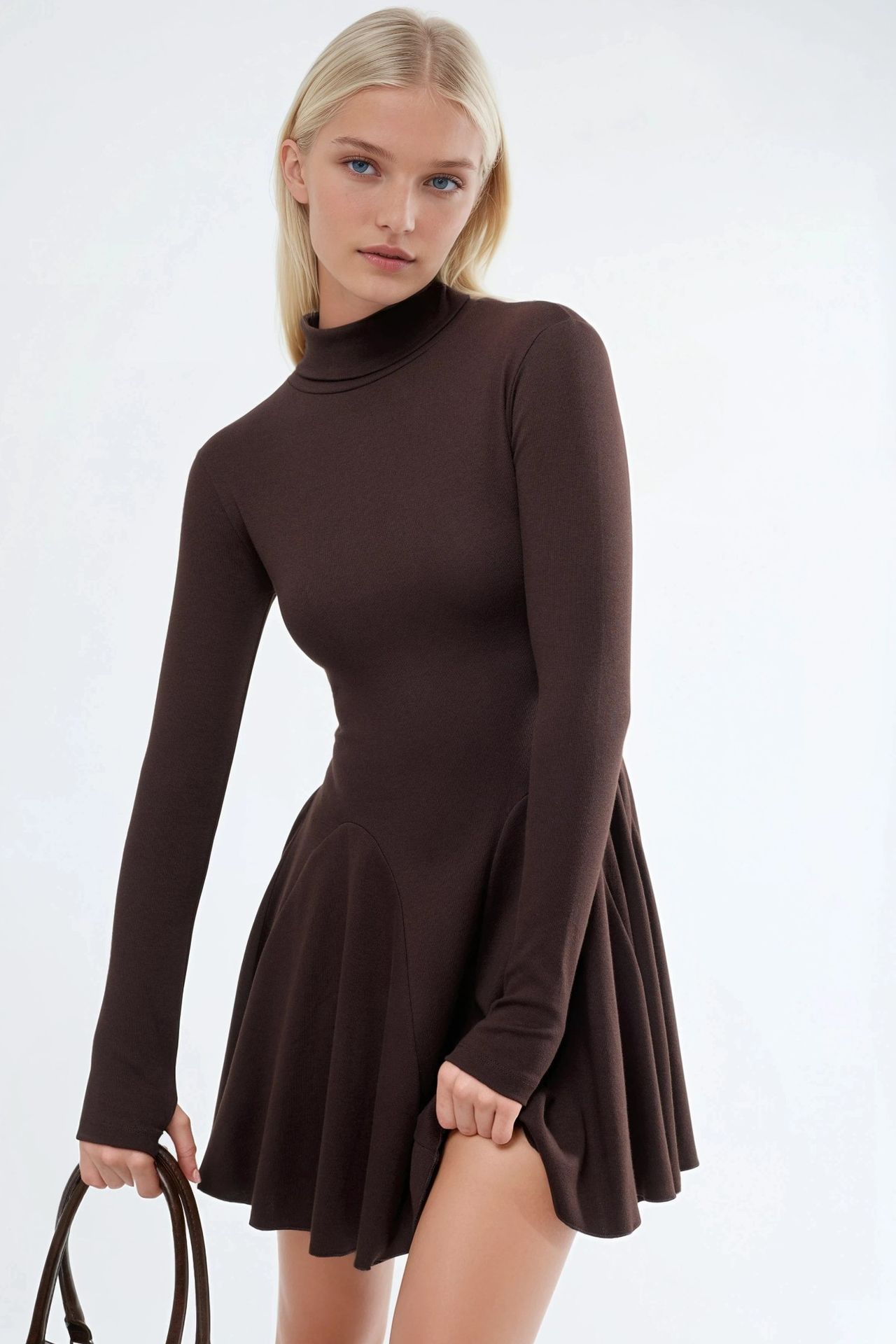 BUSEM Mini Turtleneck Jersey Dress 1