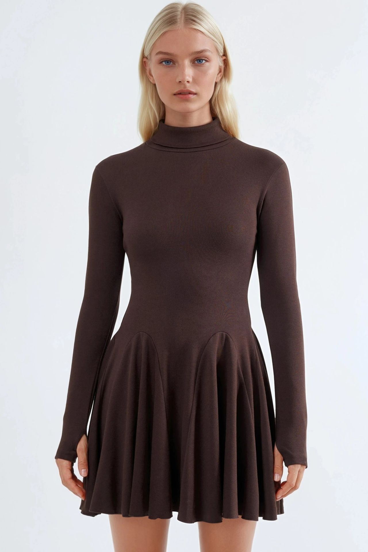 BUSEM Mini Turtleneck Jersey Dress 7
