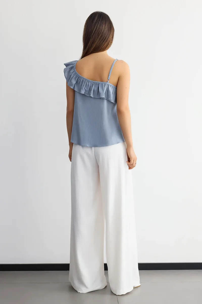One-Shoulder Ruffled Blouse 5