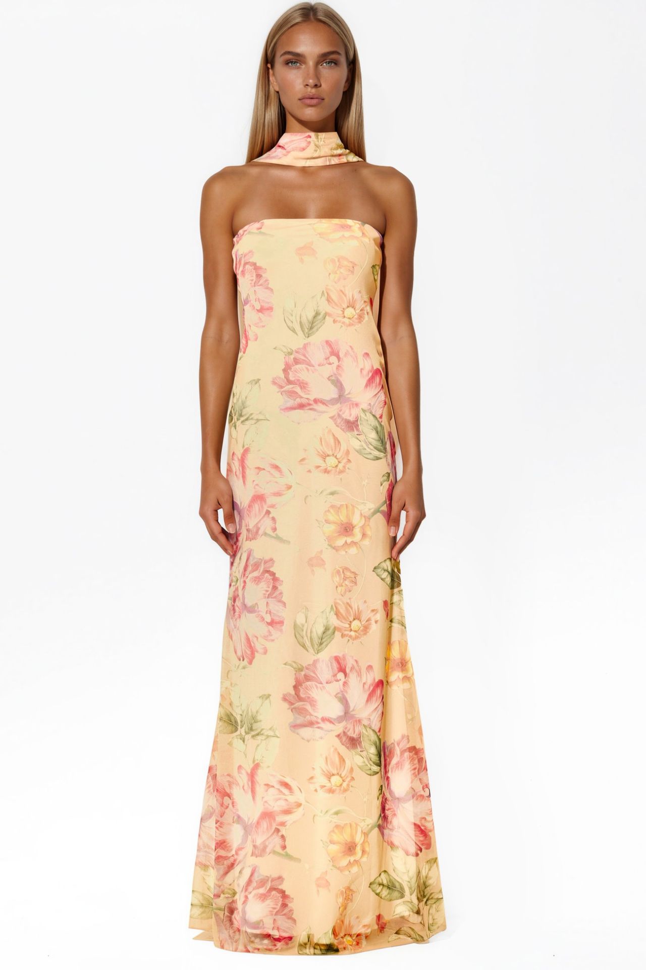 Strapless Patterned Maxi Dress 2
