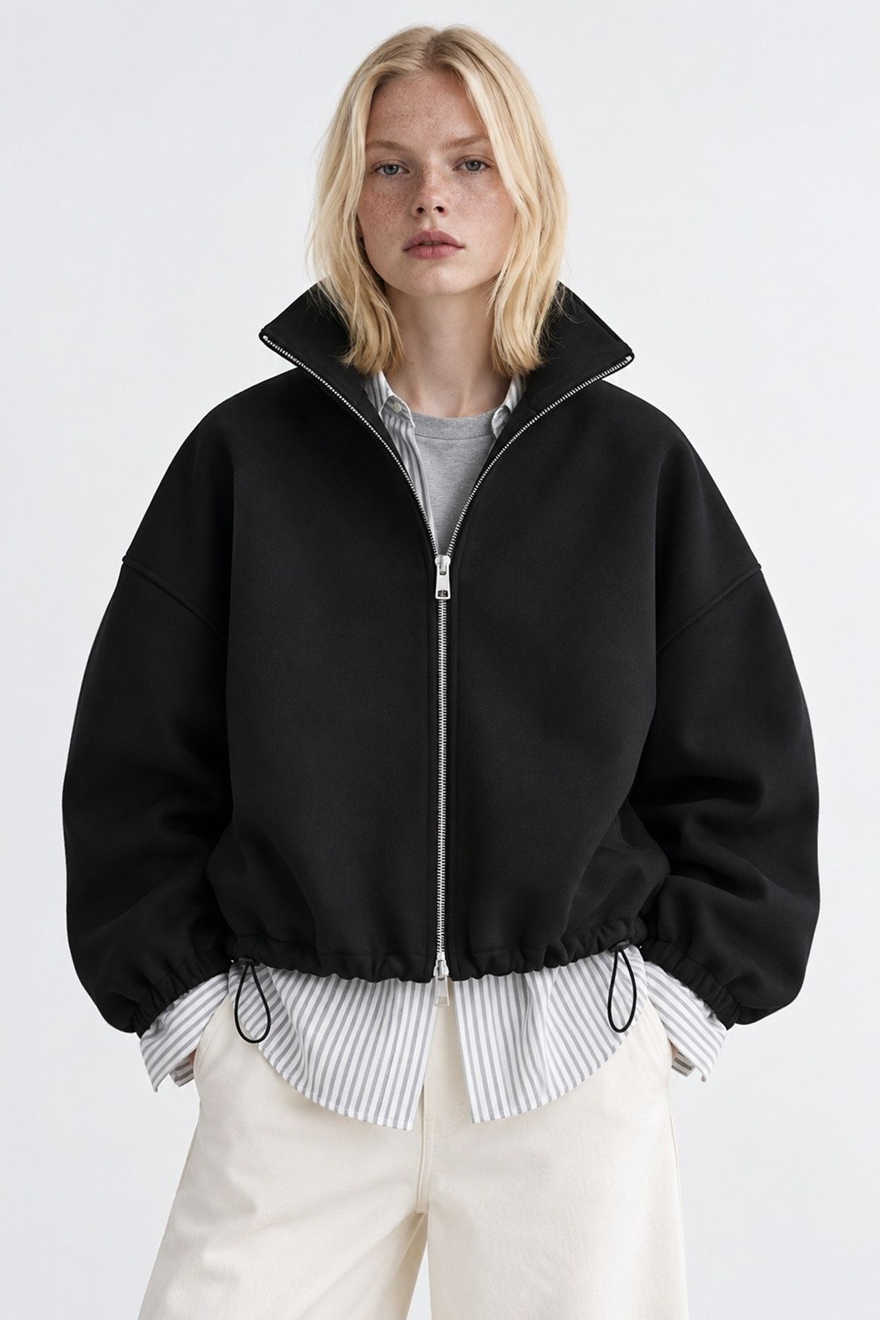 Scuba Jacket with Drawstring Detail 2