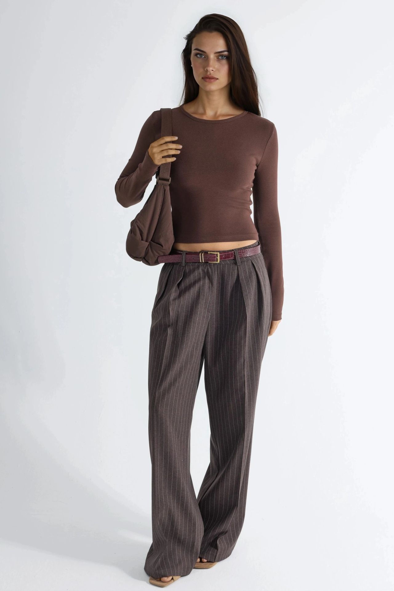 BUSEM Long Sleeve Crew Neck Blouse 2