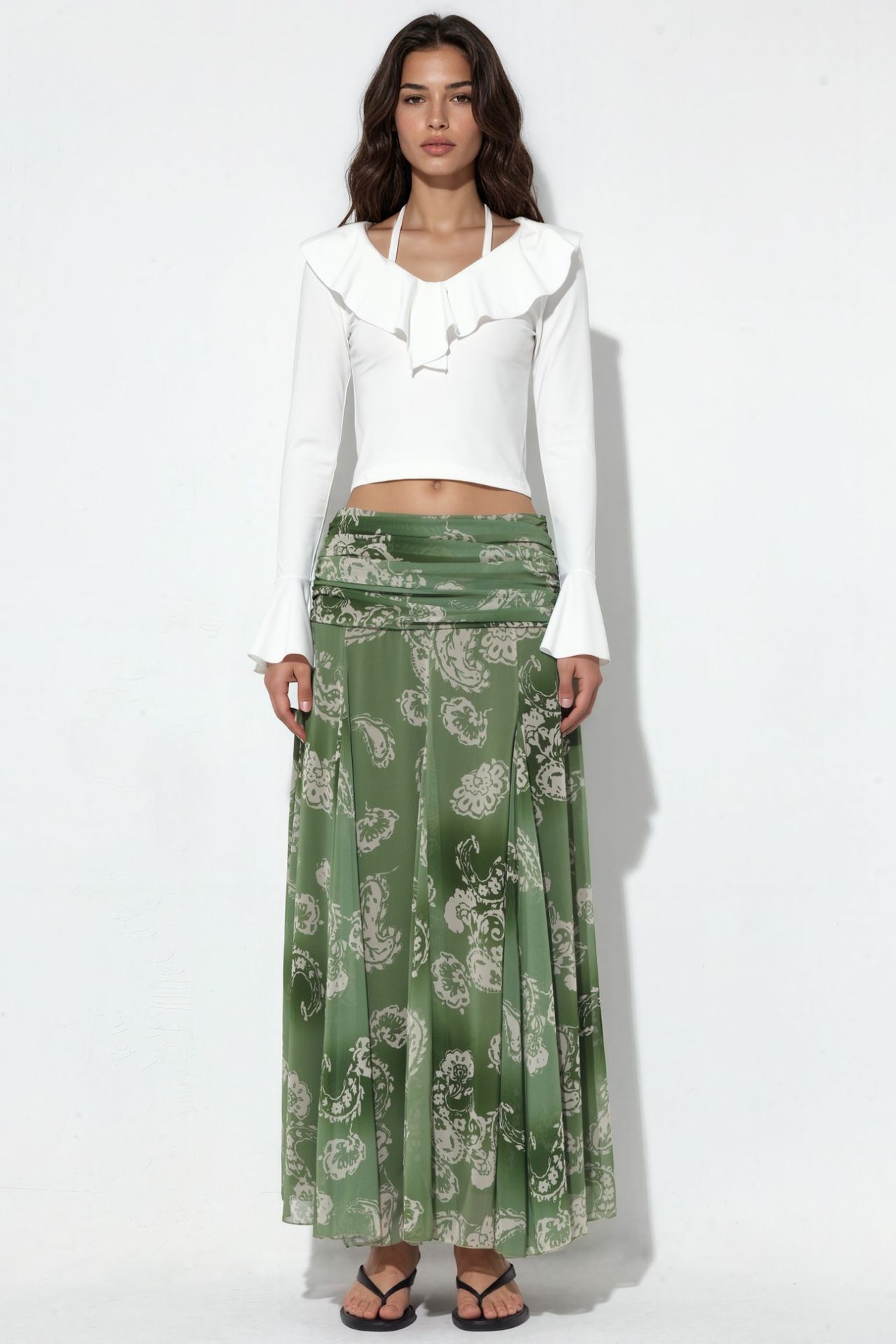 BDART High Waist Paisley Maxi Skirt