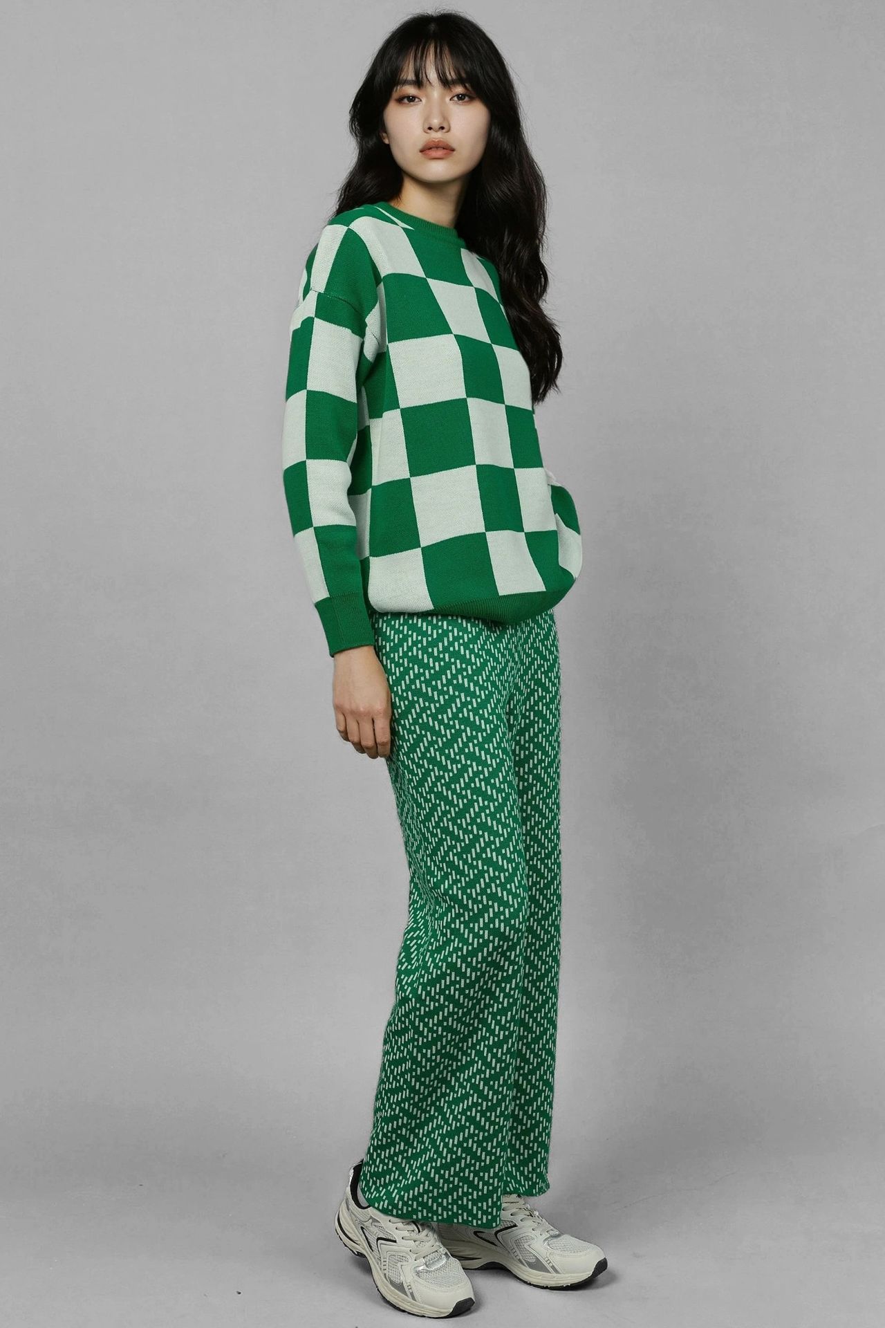 MY FASHION Patterned Pull-On Knit Pants with Elastic Waist 2