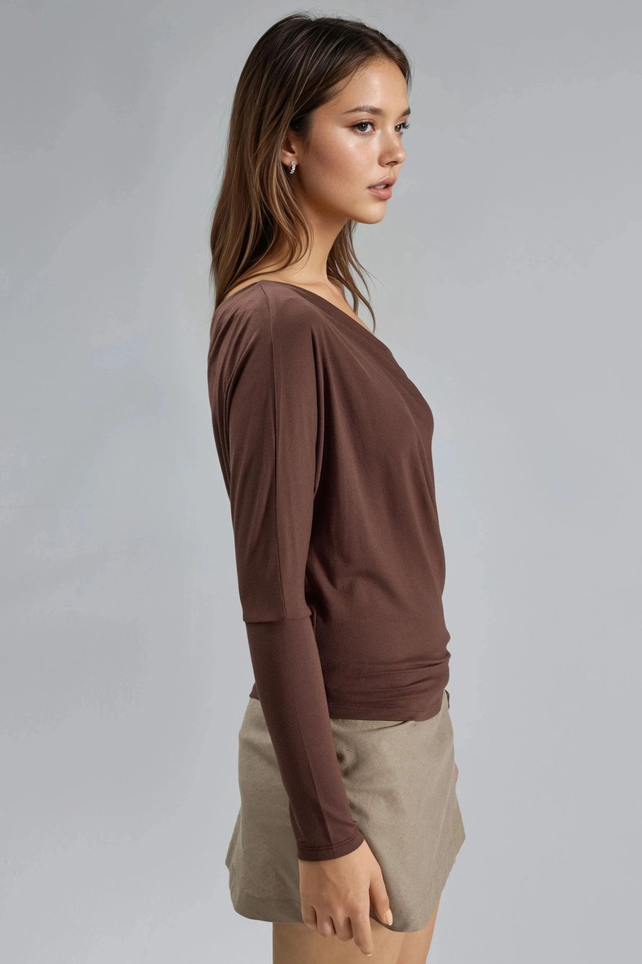 BUSEM Boat Neck Drape Blouse 6