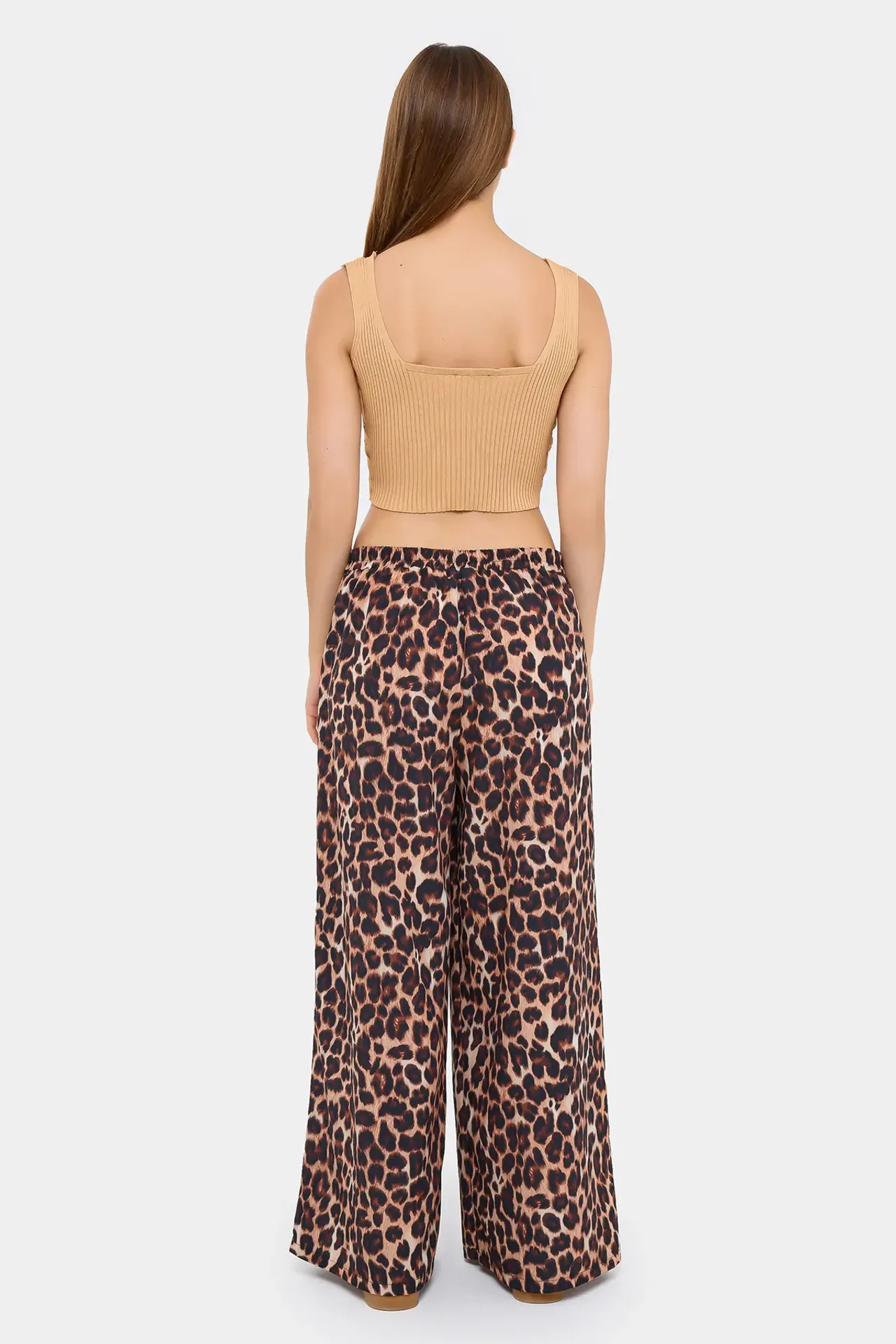 Ribbed Square-Neck Cropped Tank Top