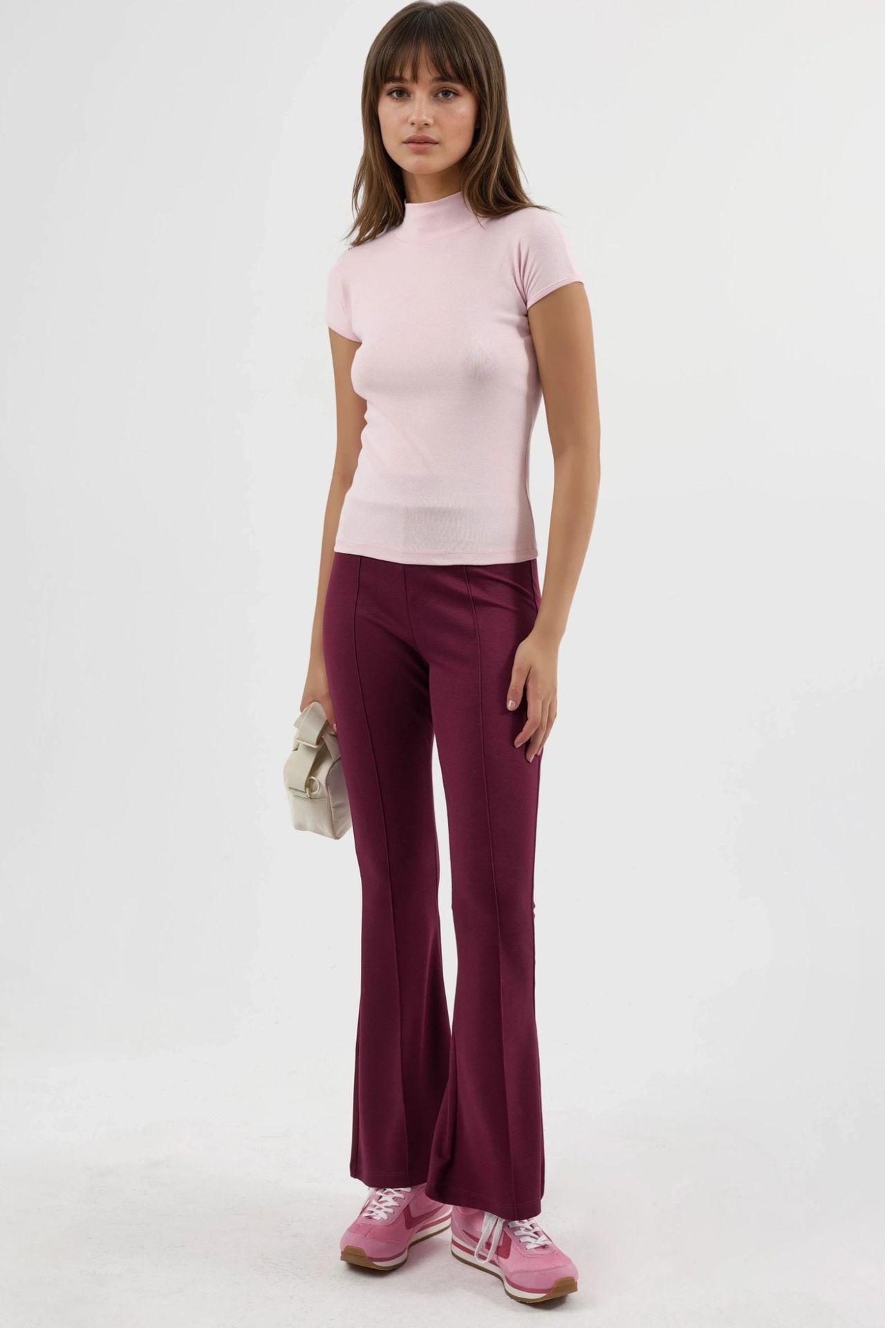 BUSEM Fitted Half Turtleneck Cotton Blouse 4