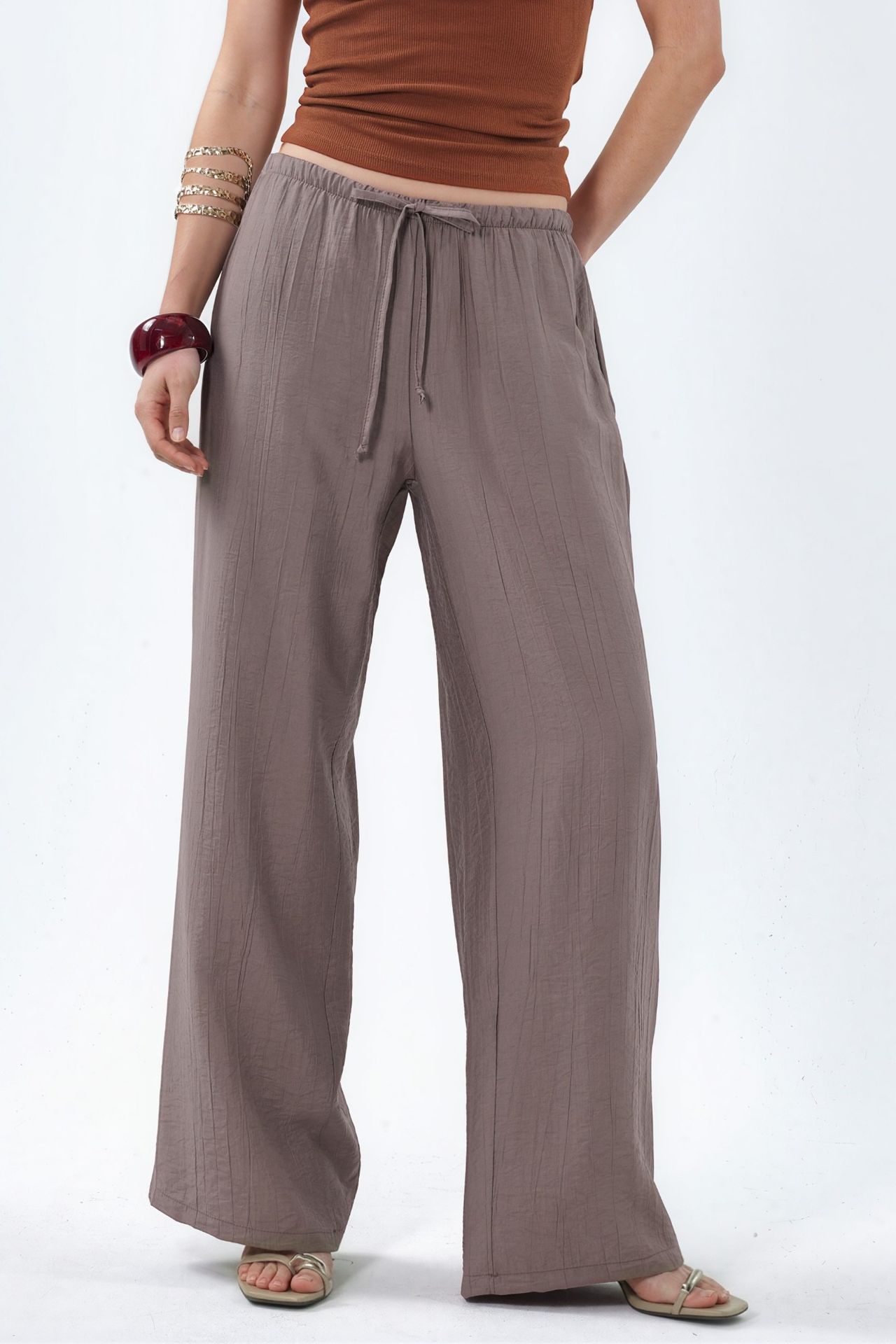 BUSEM Women's Wide-Leg Woven Trousers 1
