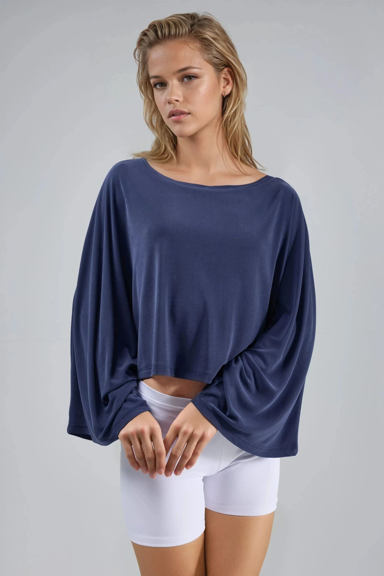 BUSEM Loose Fit Boat Neck Blouse 1