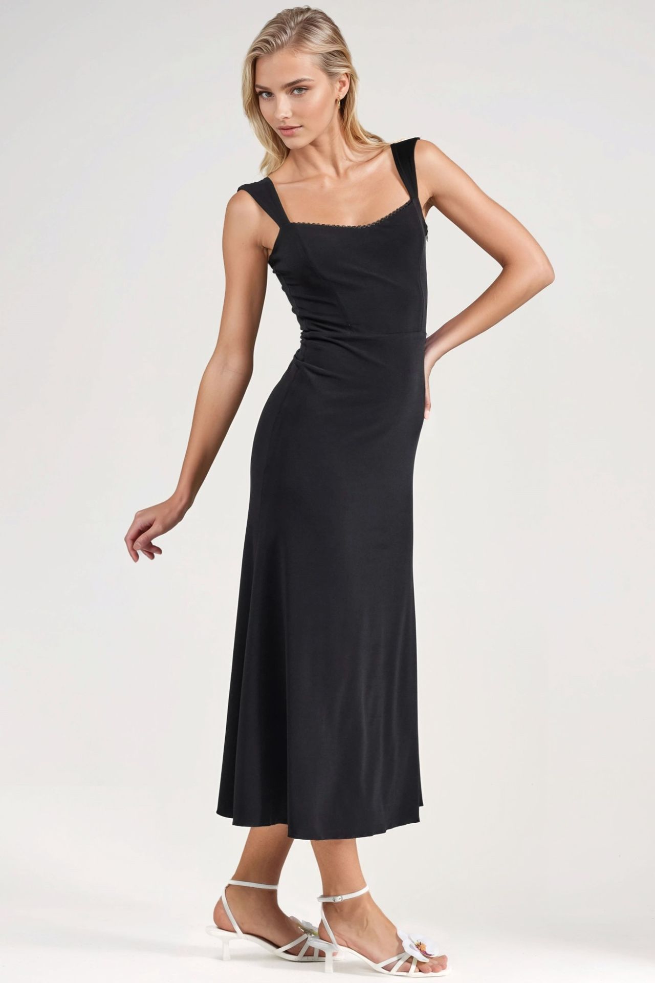 Heart Collar Midi Dress 2