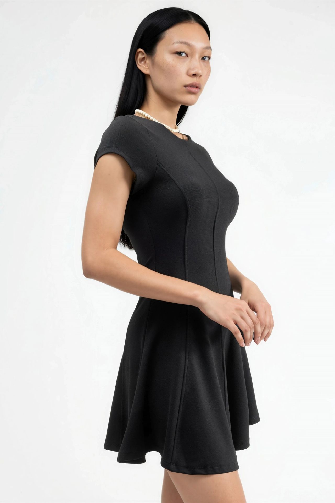 BUSEM Short Sleeve Mini A-Line Dress 2