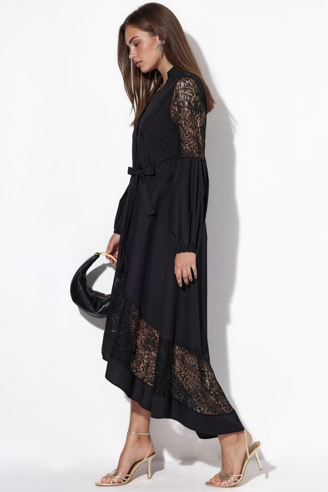MSN Embroidered Midi Wrap Dress 4