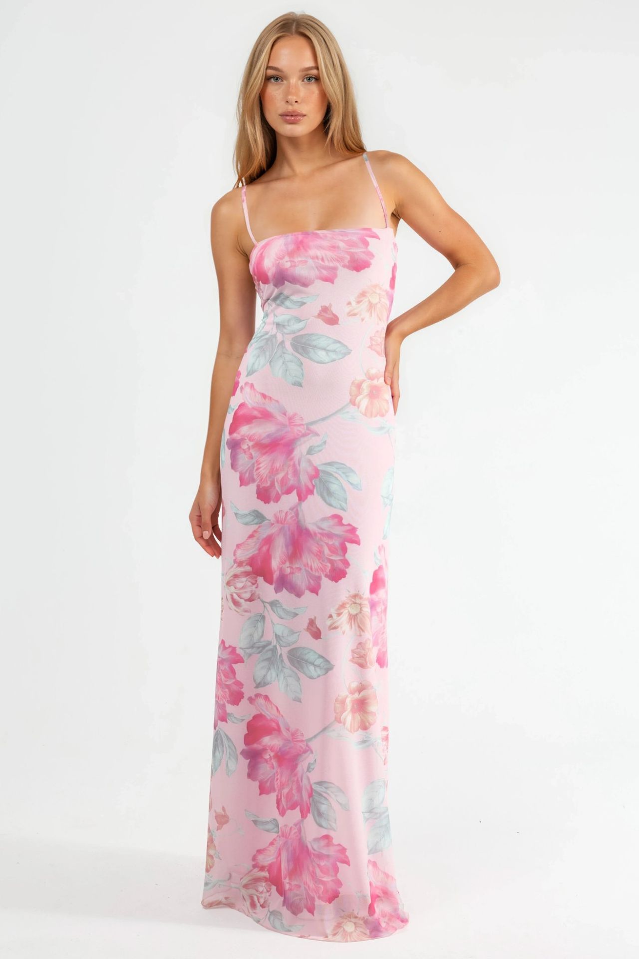 Floral Halter Neck Maxi Dress 6