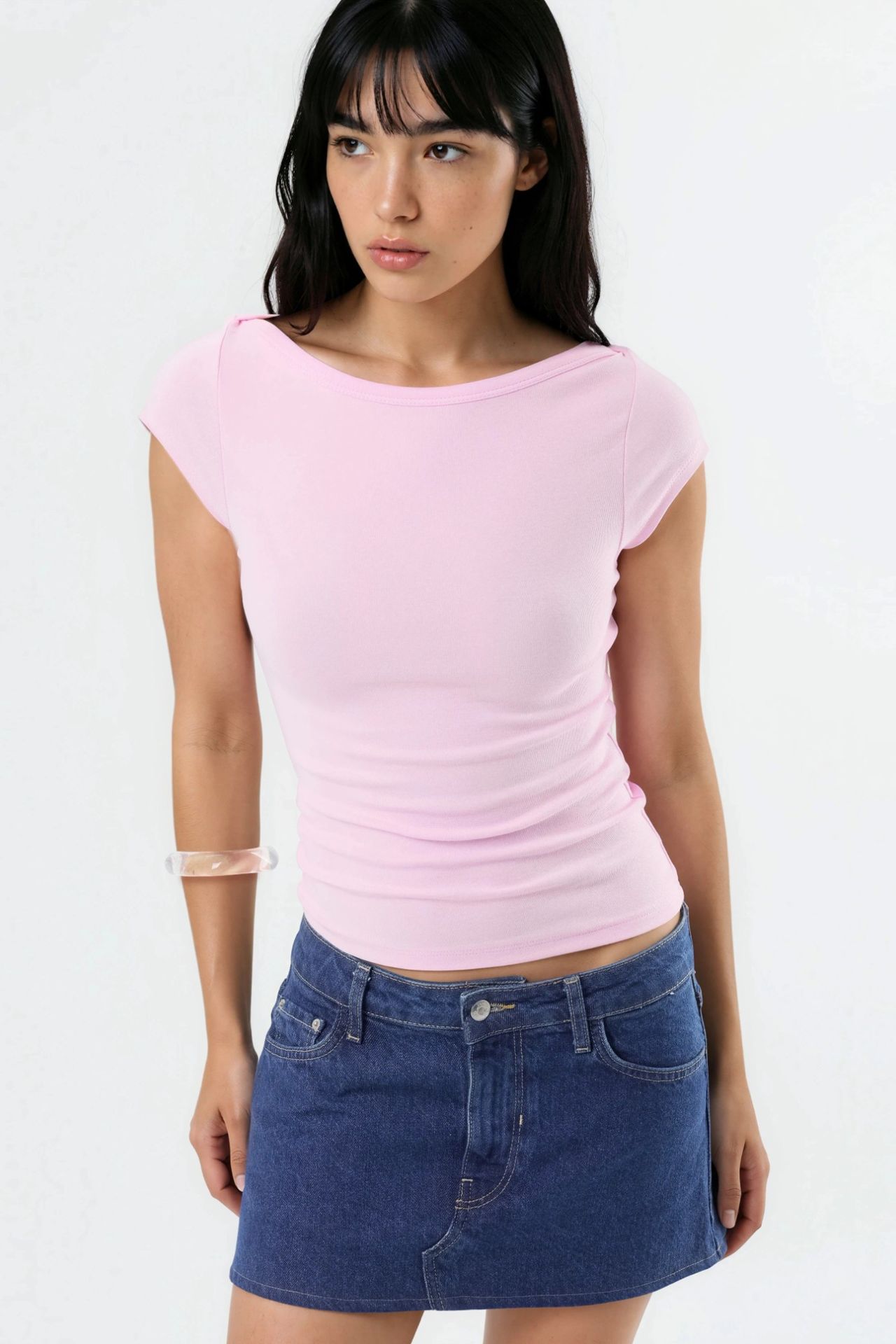 BUSEM Slim Fit Boat Neck Blouse 1