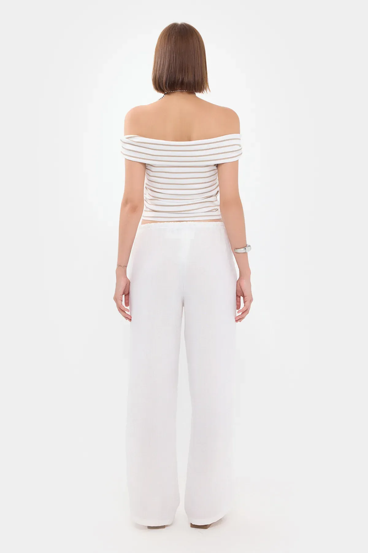 Striped Off-Shoulder Top 4