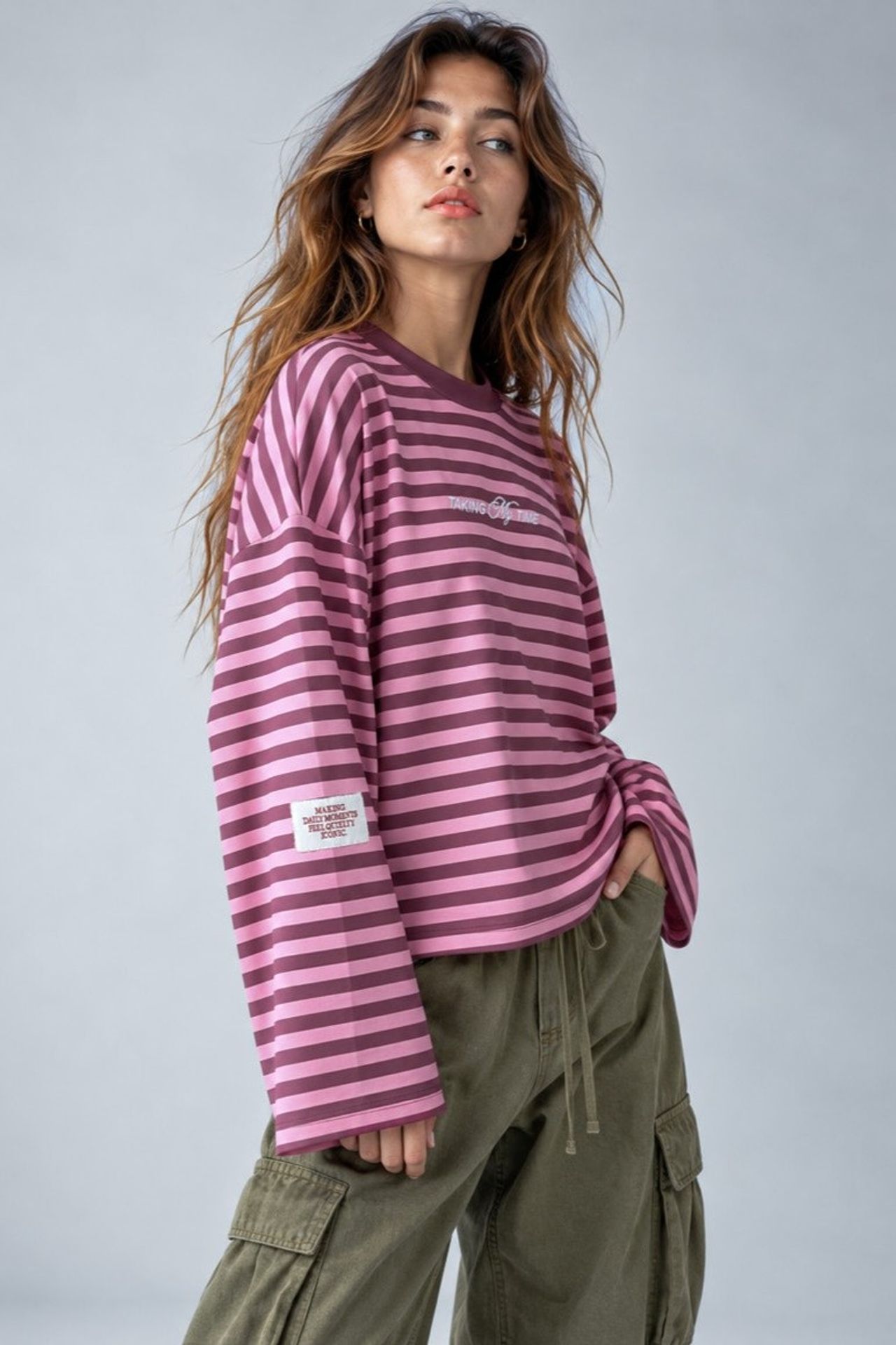Striped Oversized Sweatshirt 3