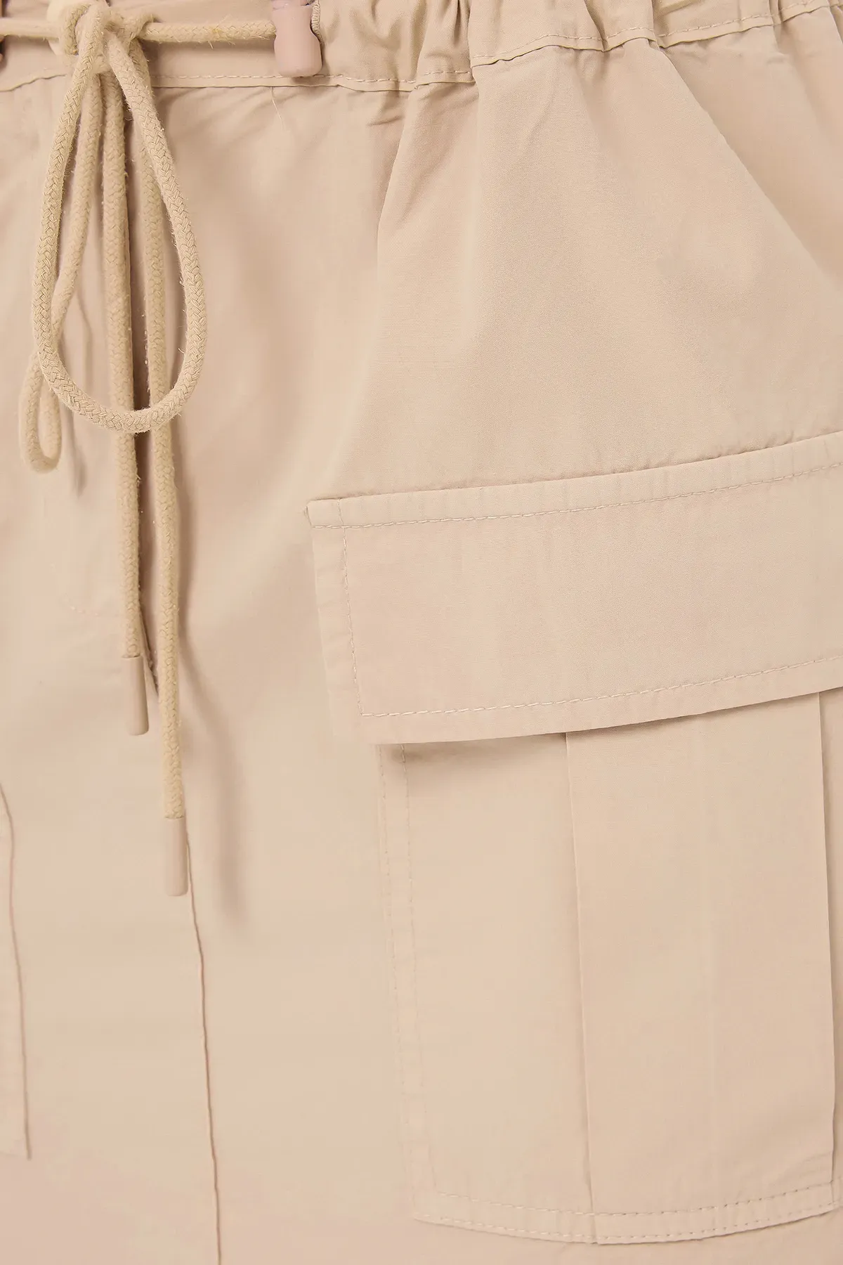 Cotton Low-Rise Cargo Skirt  5