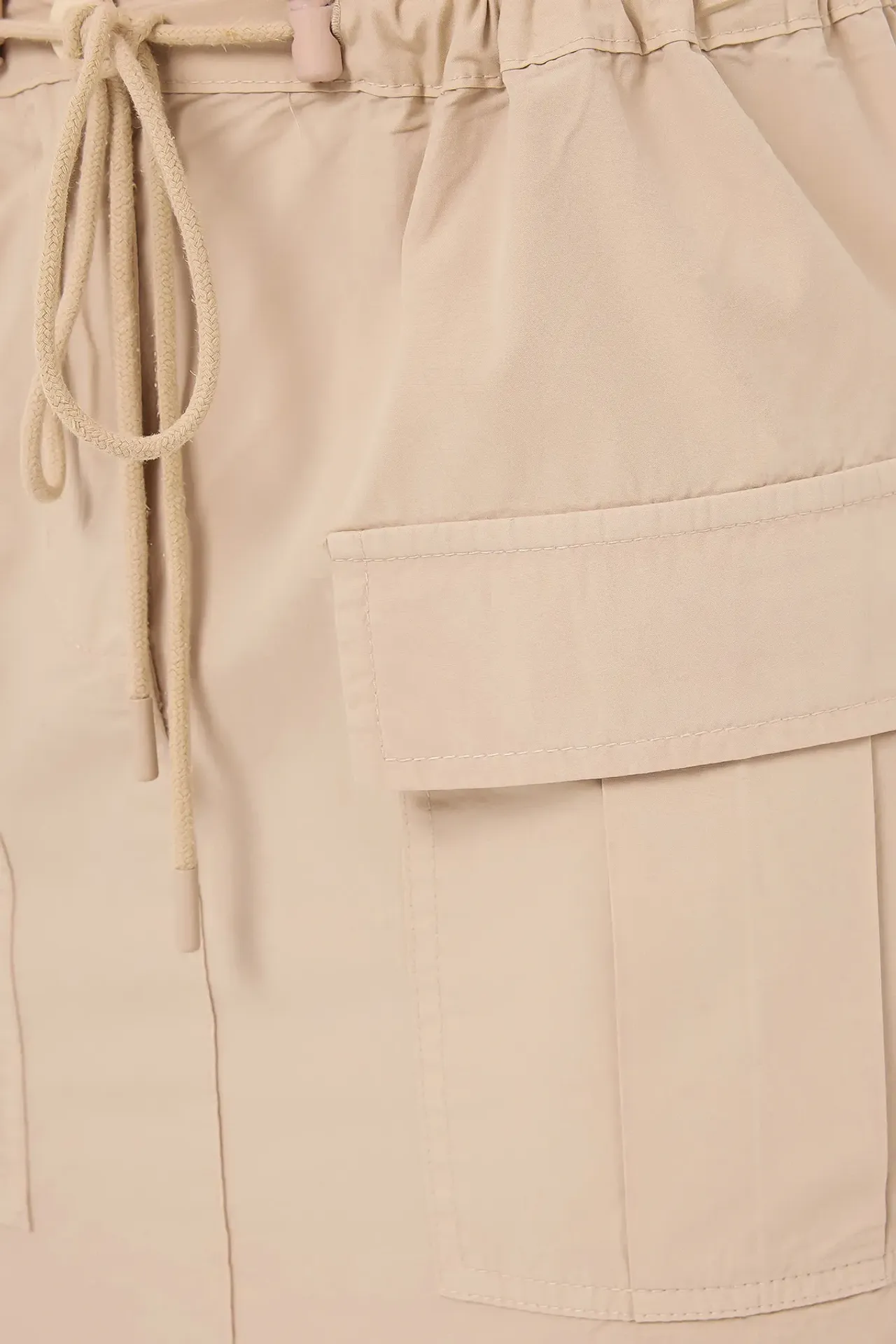 Cotton Low-Rise Cargo Skirt 