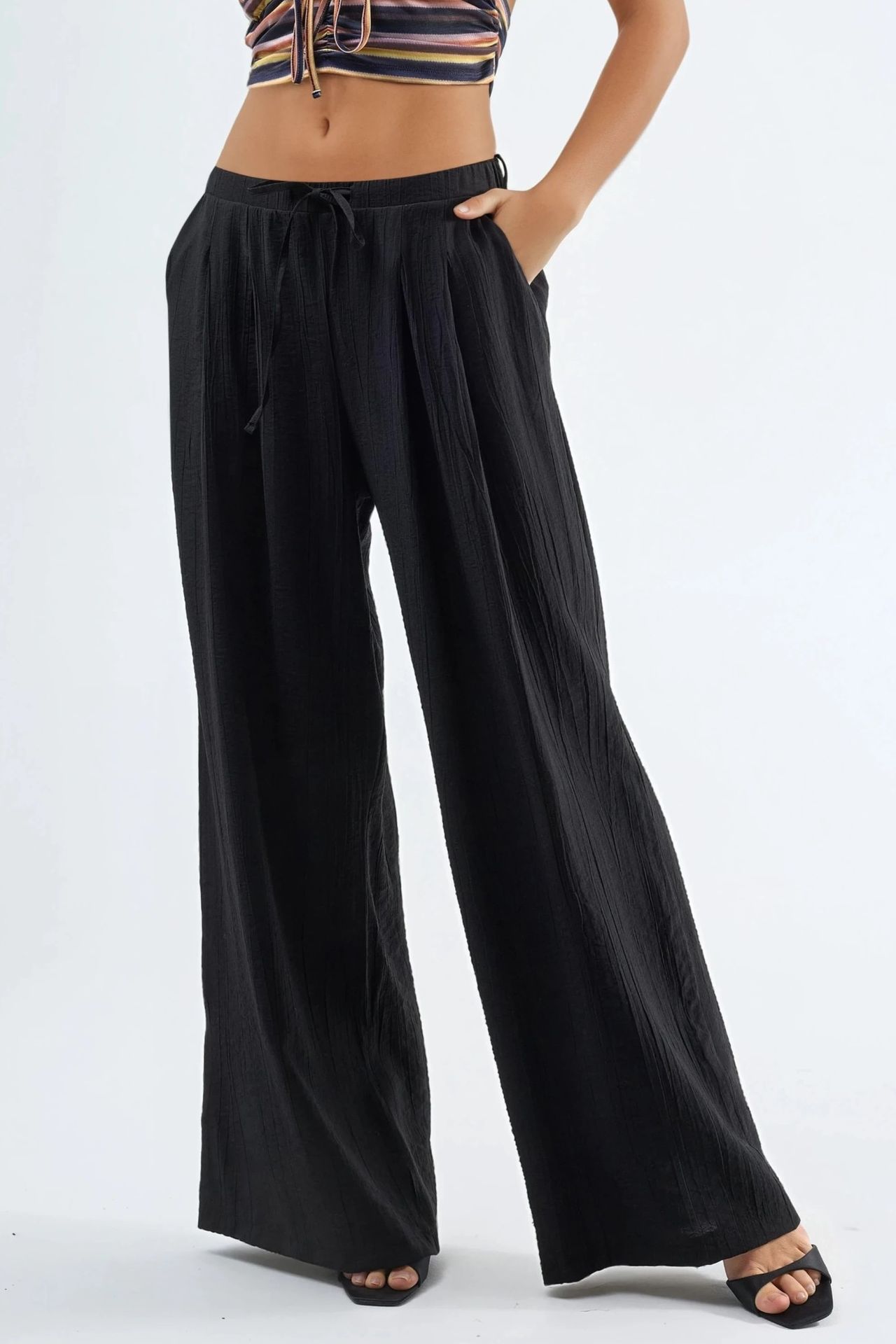 BUSEM Wide Leg Drawstring Pants 1