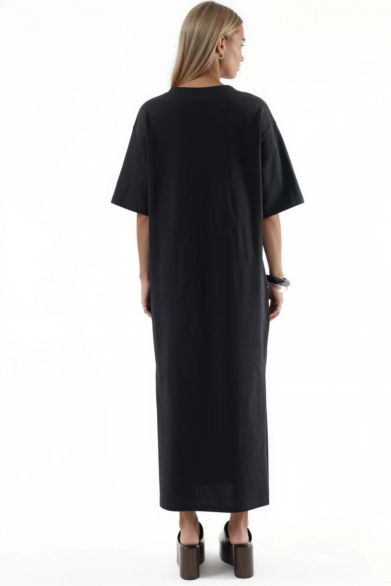 BUSEM V-Neck Loose Fit Midi Dress