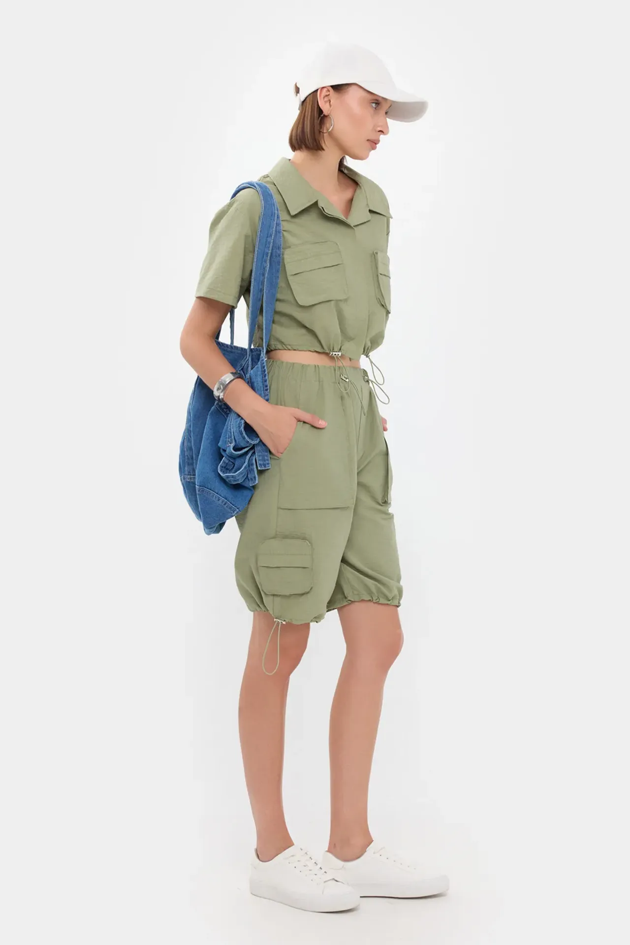 Utility Shirt and Cargo Shorts Coords Set